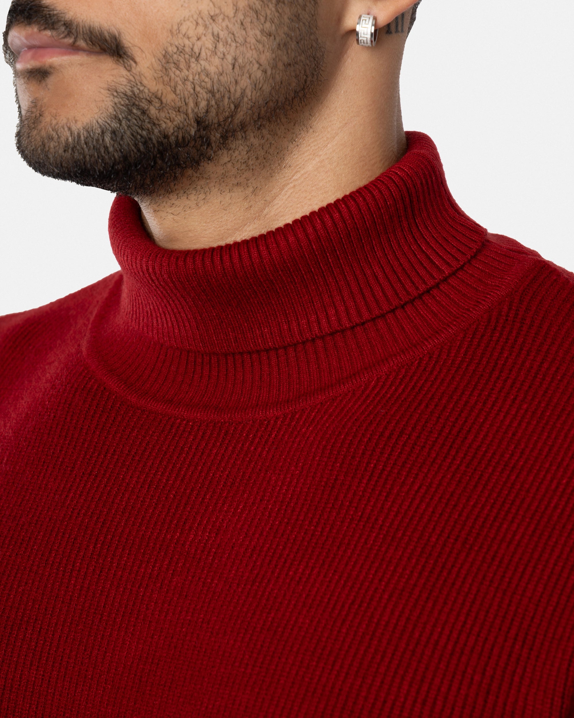 #SMW-34013 Ribbed Turtle Neck Sweater-thumbmail-38