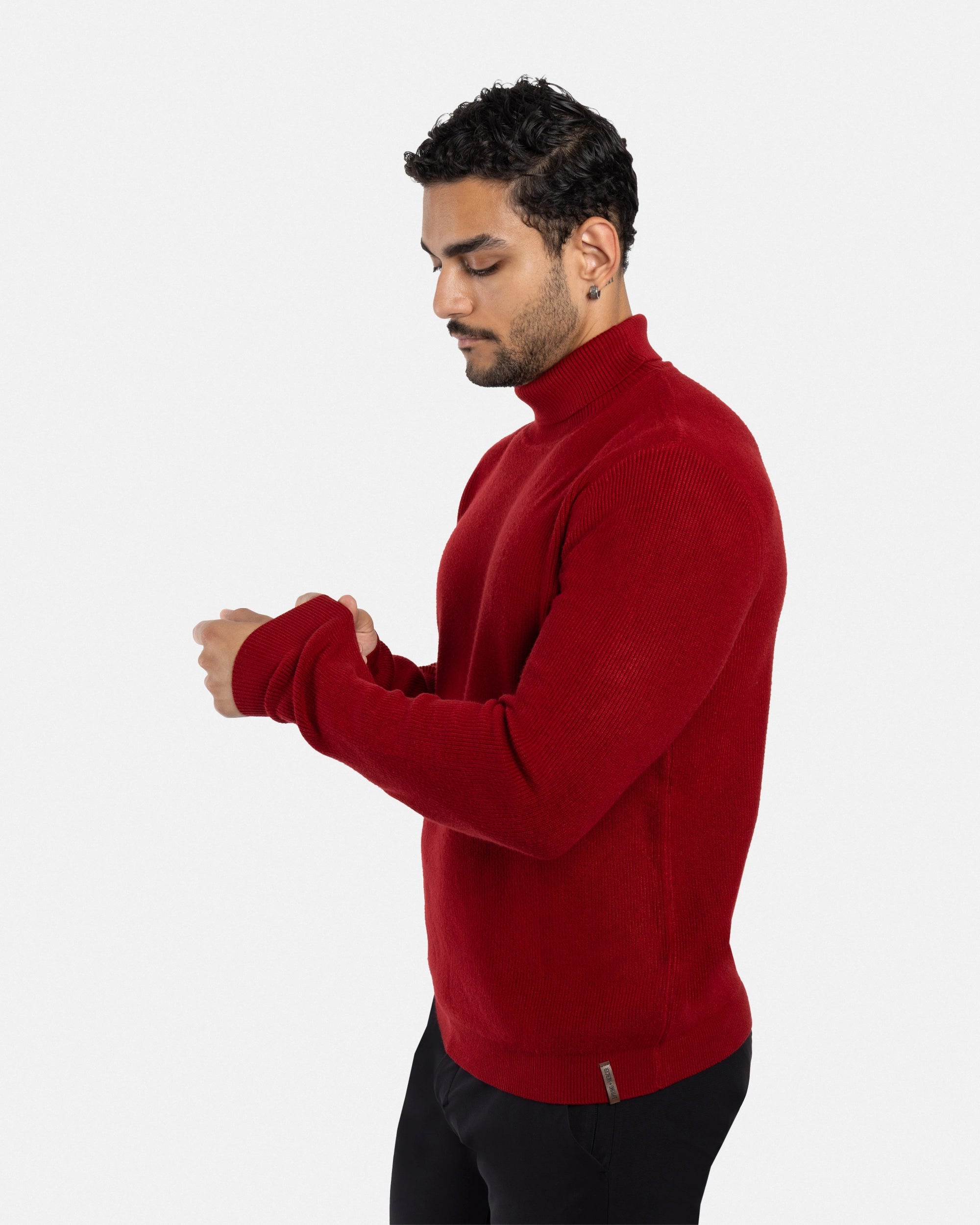 #SMW-34013 Ribbed Turtle Neck Sweater-thumbmail-37