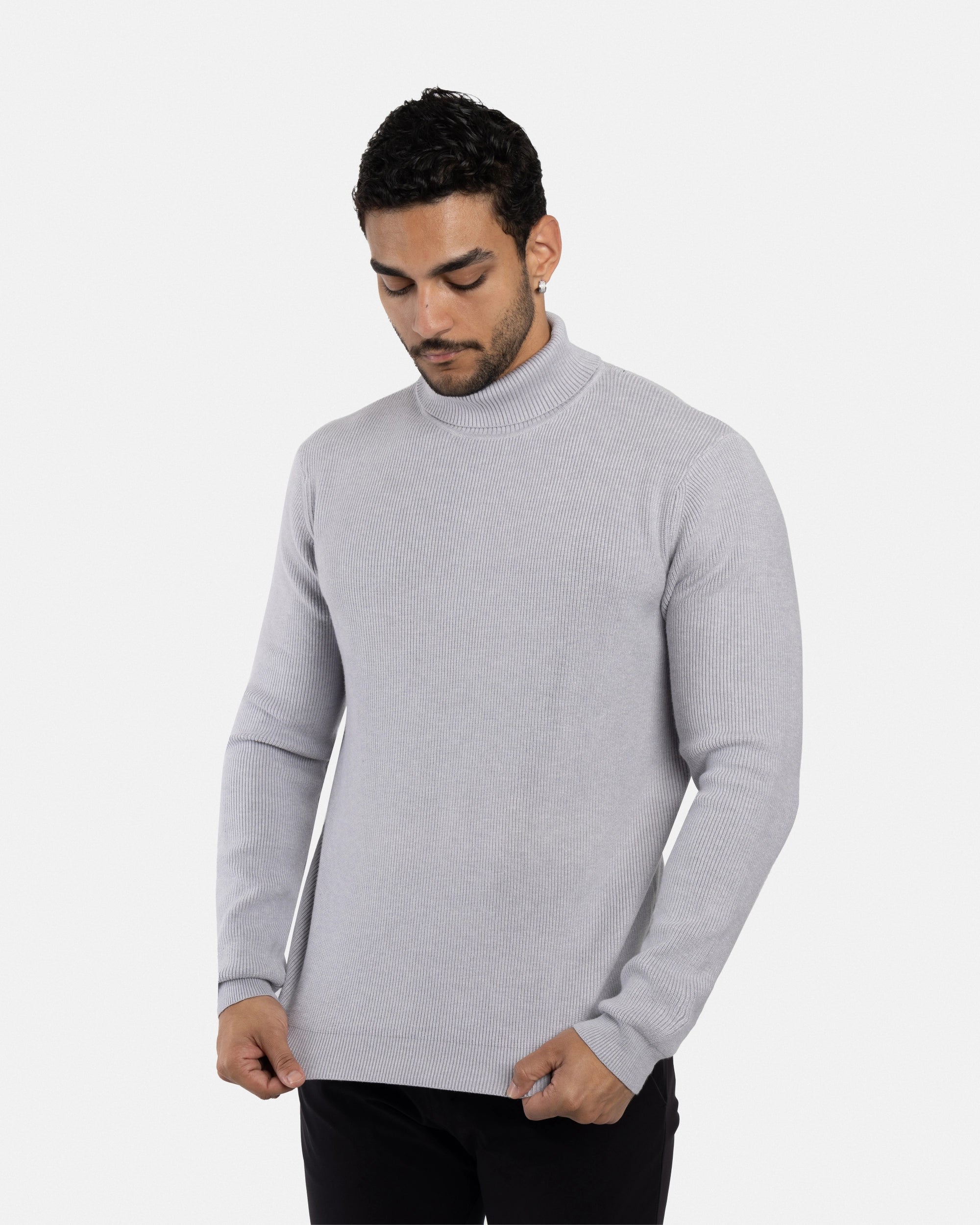 #SMW-34013 Ribbed Turtle Neck Sweater-thumbmail-43