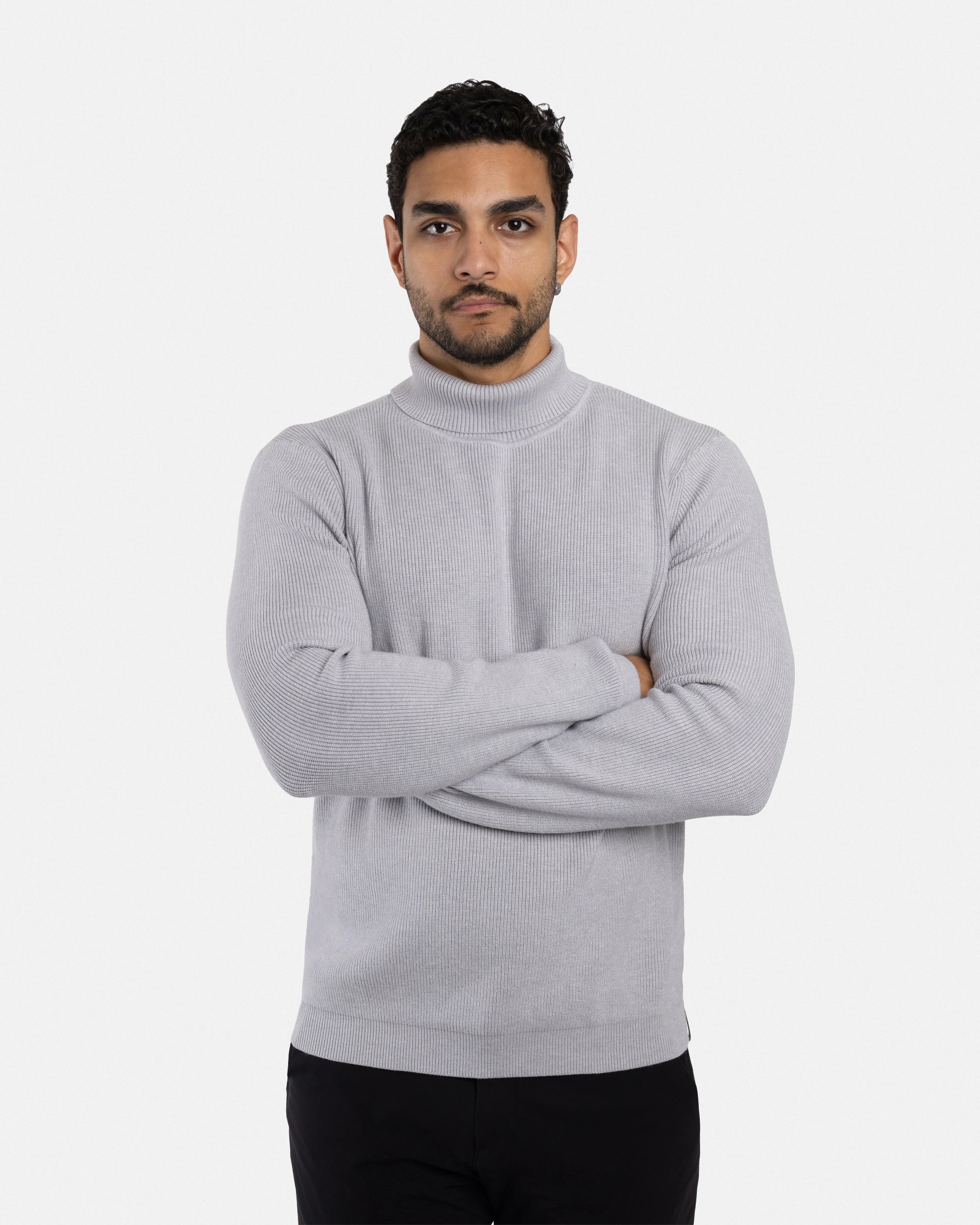 #SMW-34013 Ribbed Turtle Neck Sweater-thumbmail-44