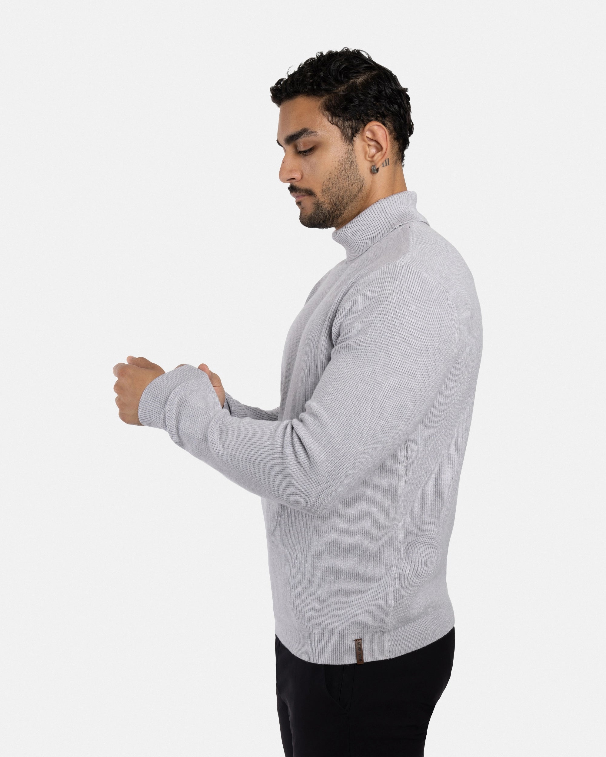 #SMW-34013 Ribbed Turtle Neck Sweater-thumbmail-45