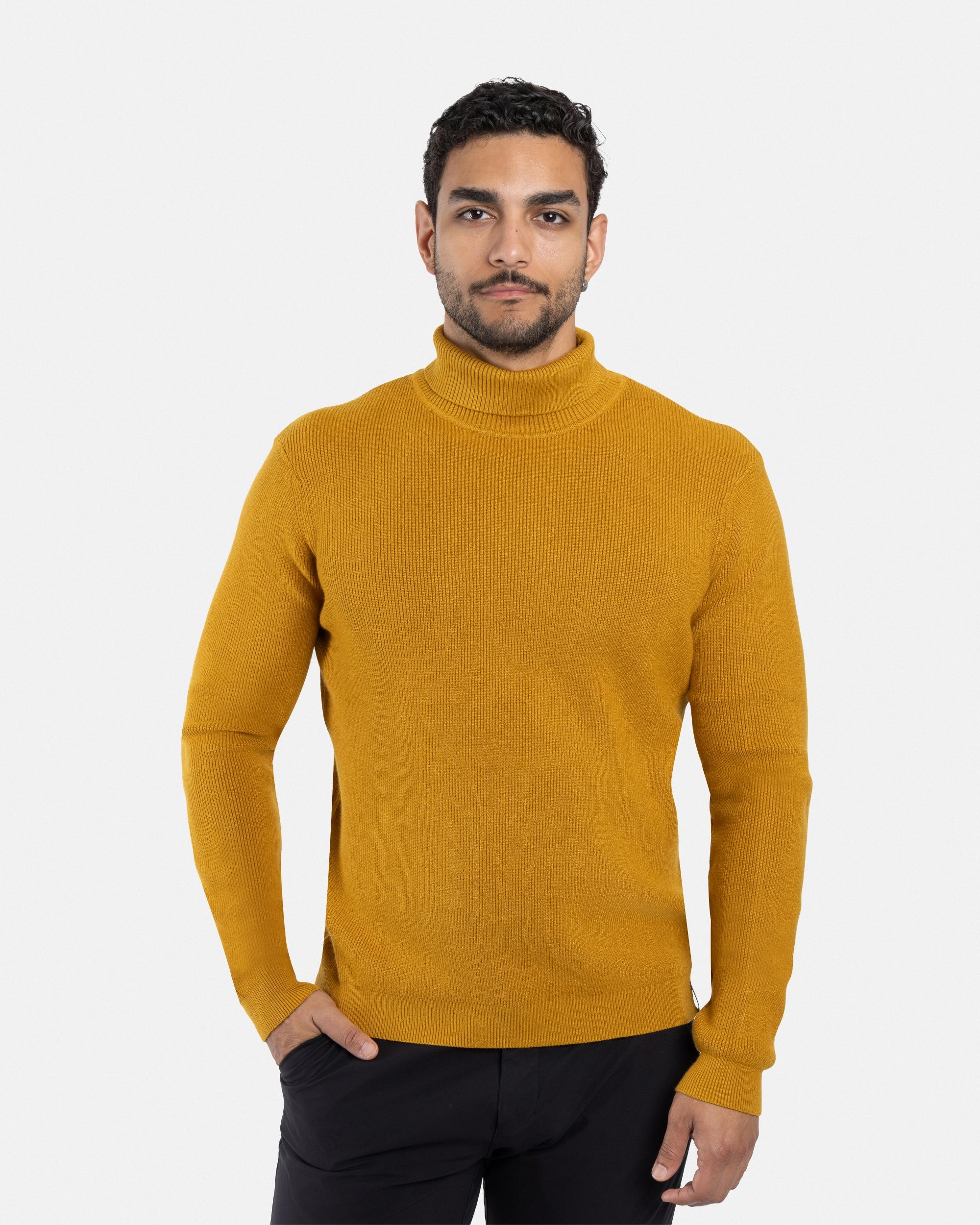 #SMW-34013 Ribbed Turtle Neck Sweater-thumbmail-49
