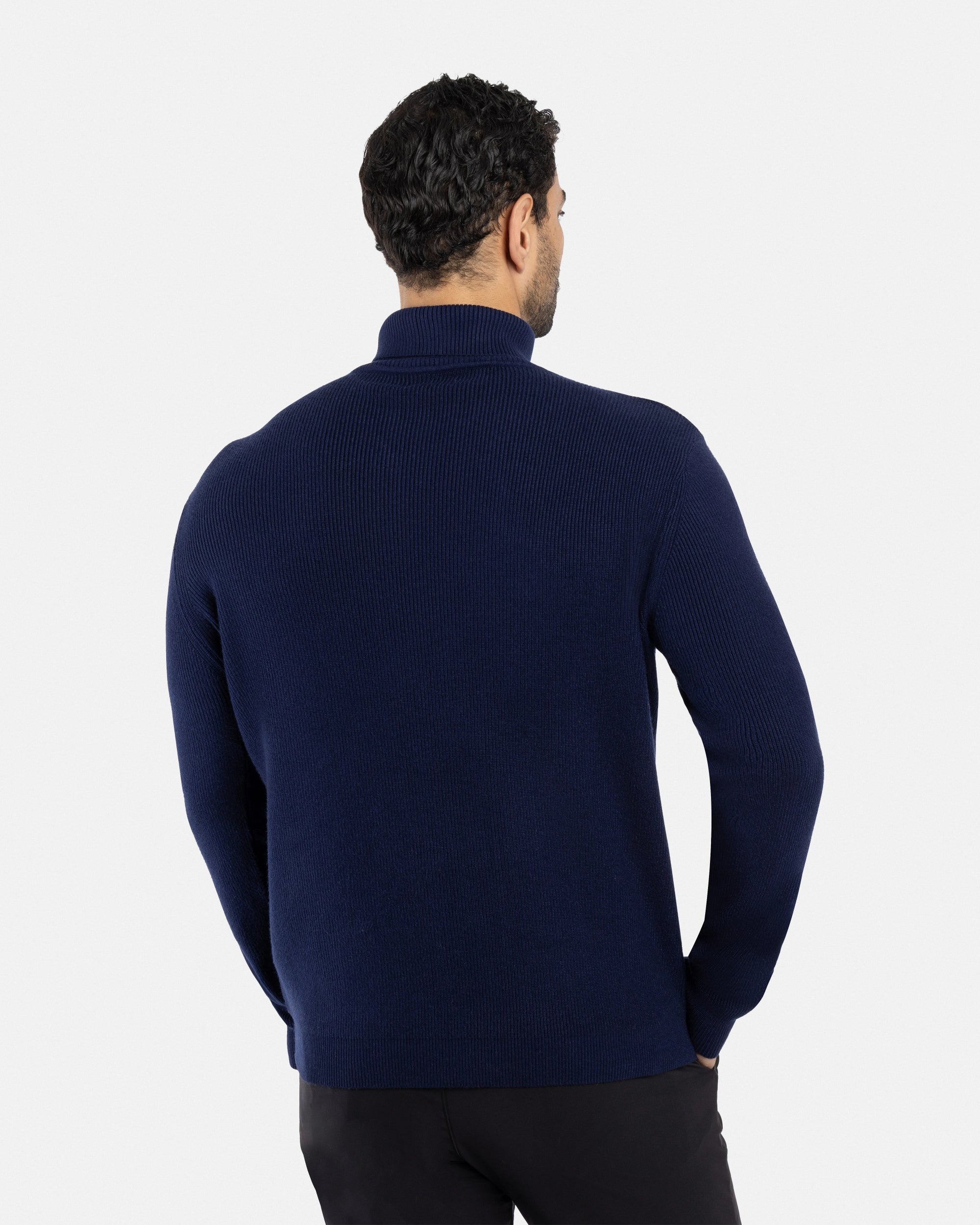 #SMW-34013 Ribbed Turtle Neck Sweater-thumbmail-58