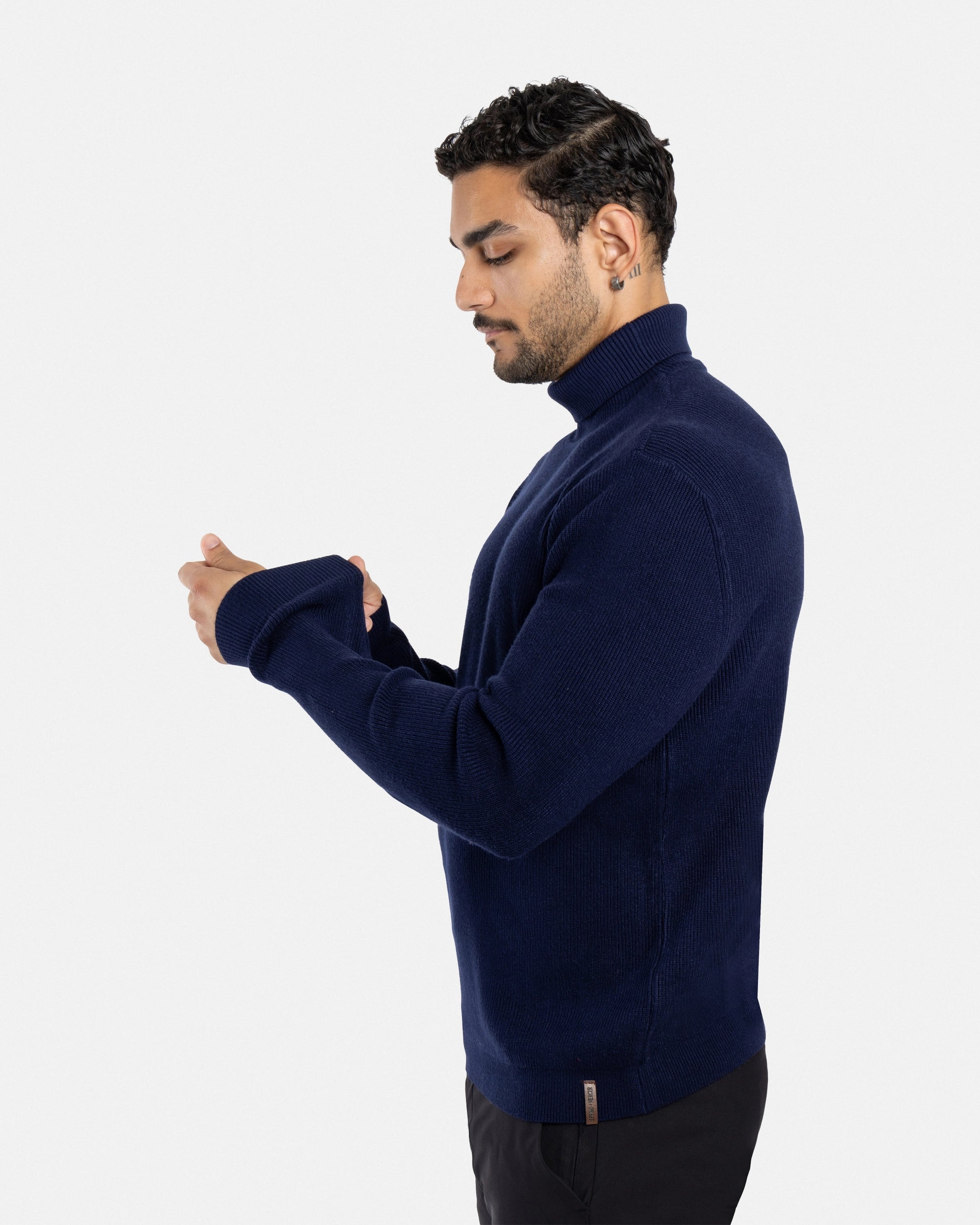 #SMW-34013 Ribbed Turtle Neck Sweater-thumbmail-61