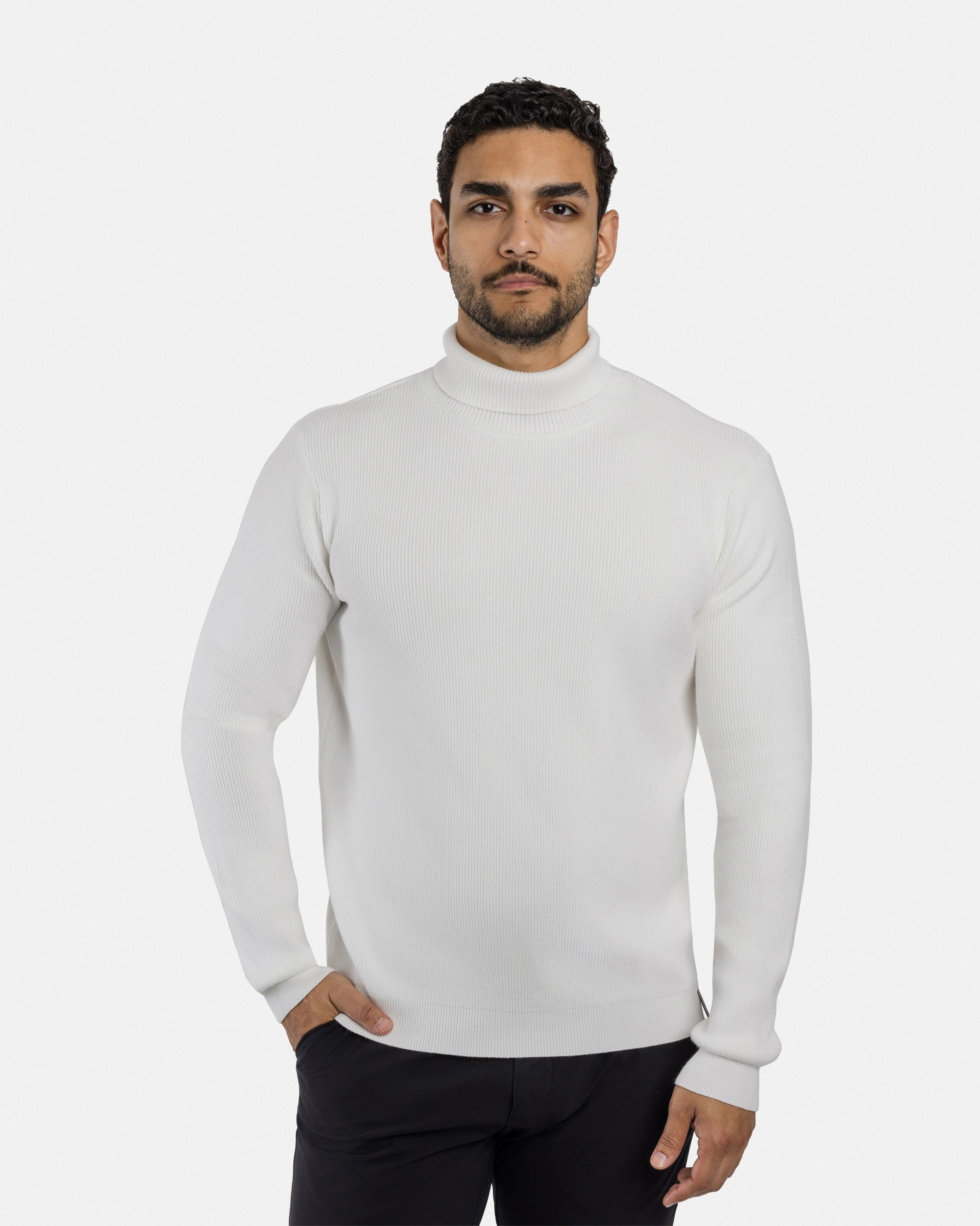 #SMW-34013 Ribbed Turtle Neck Sweater-thumbmail-65