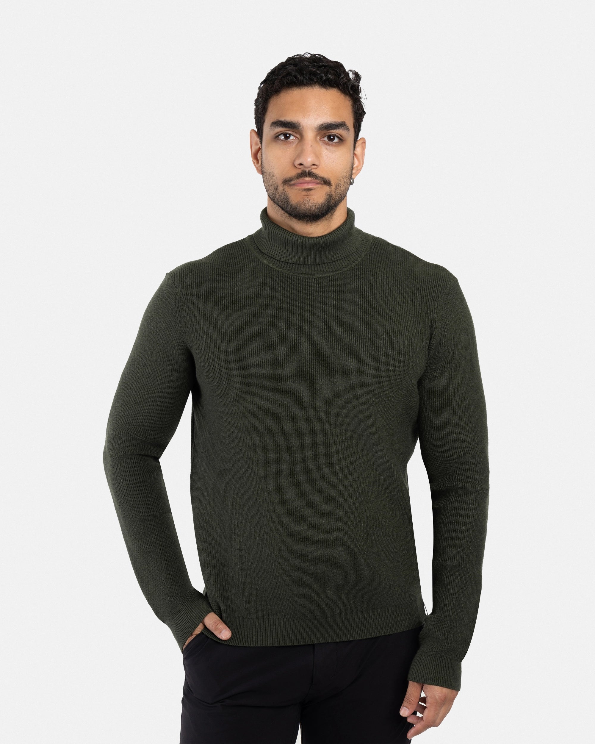 #SMW-34013 Ribbed Turtle Neck Sweater-thumbmail-73