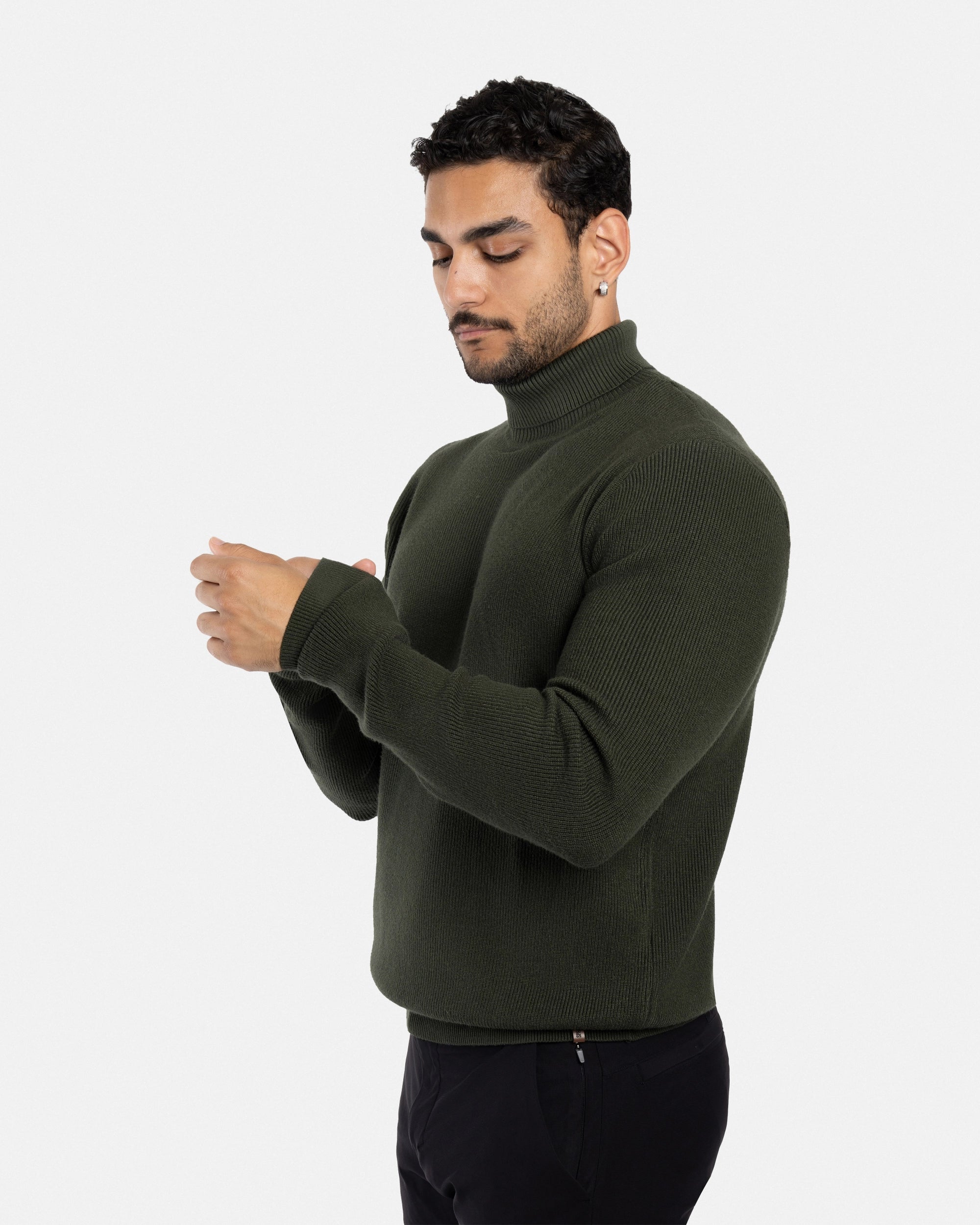 #SMW-34013 Ribbed Turtle Neck Sweater-thumbmail-77