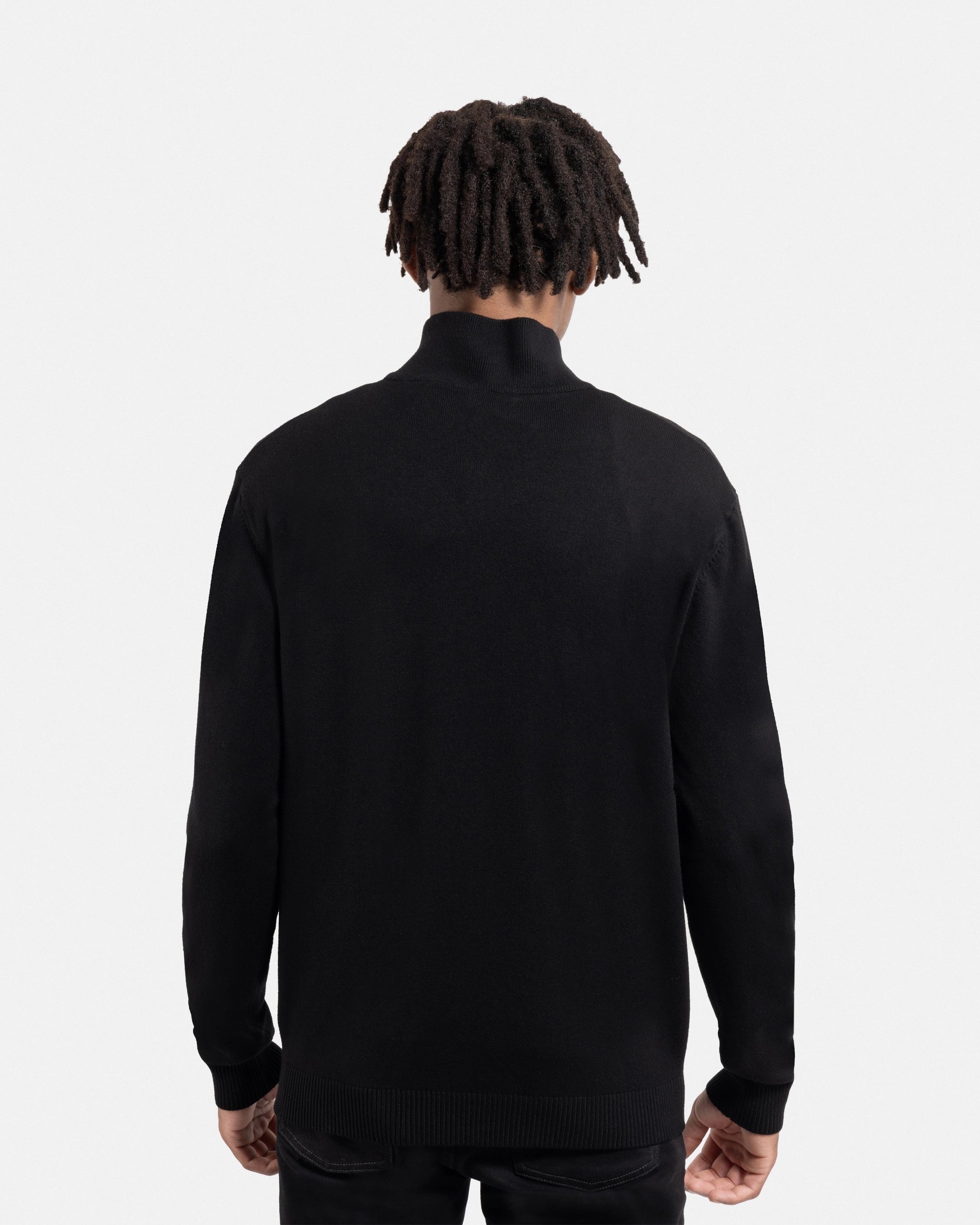 #SMW-34014 Quarter Zip Mock Neck Sweater