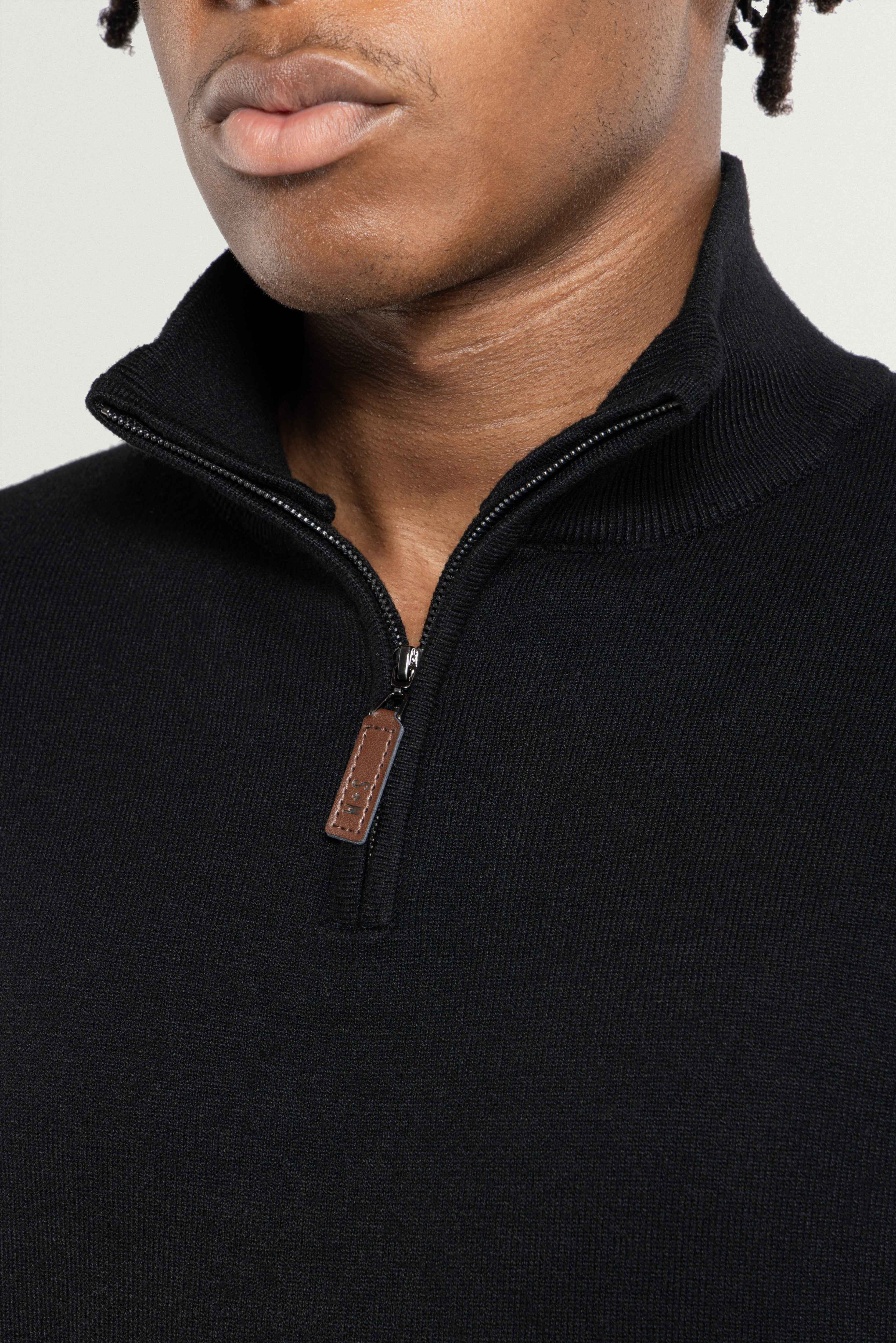 BRIEFING - MENS LOGO BACK RIB MOCK NECK / バックロゴ リブ