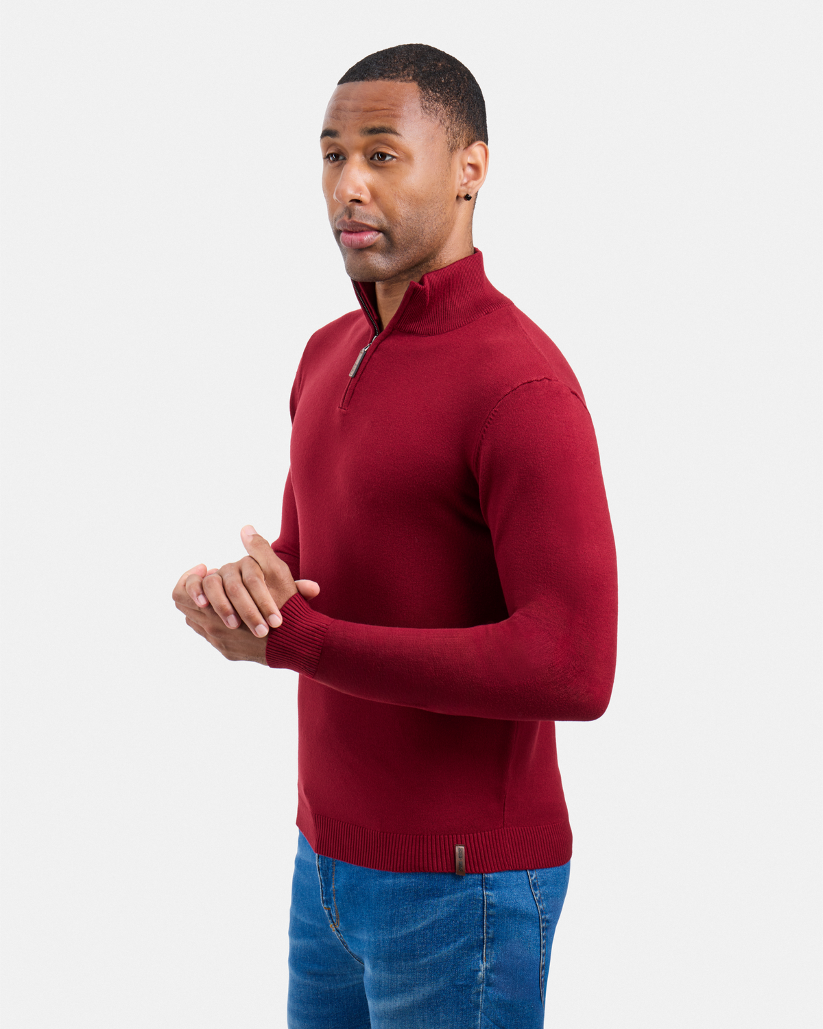 #SMW-34014 Quarter Zip Mock Neck Sweater-thumbmail-52