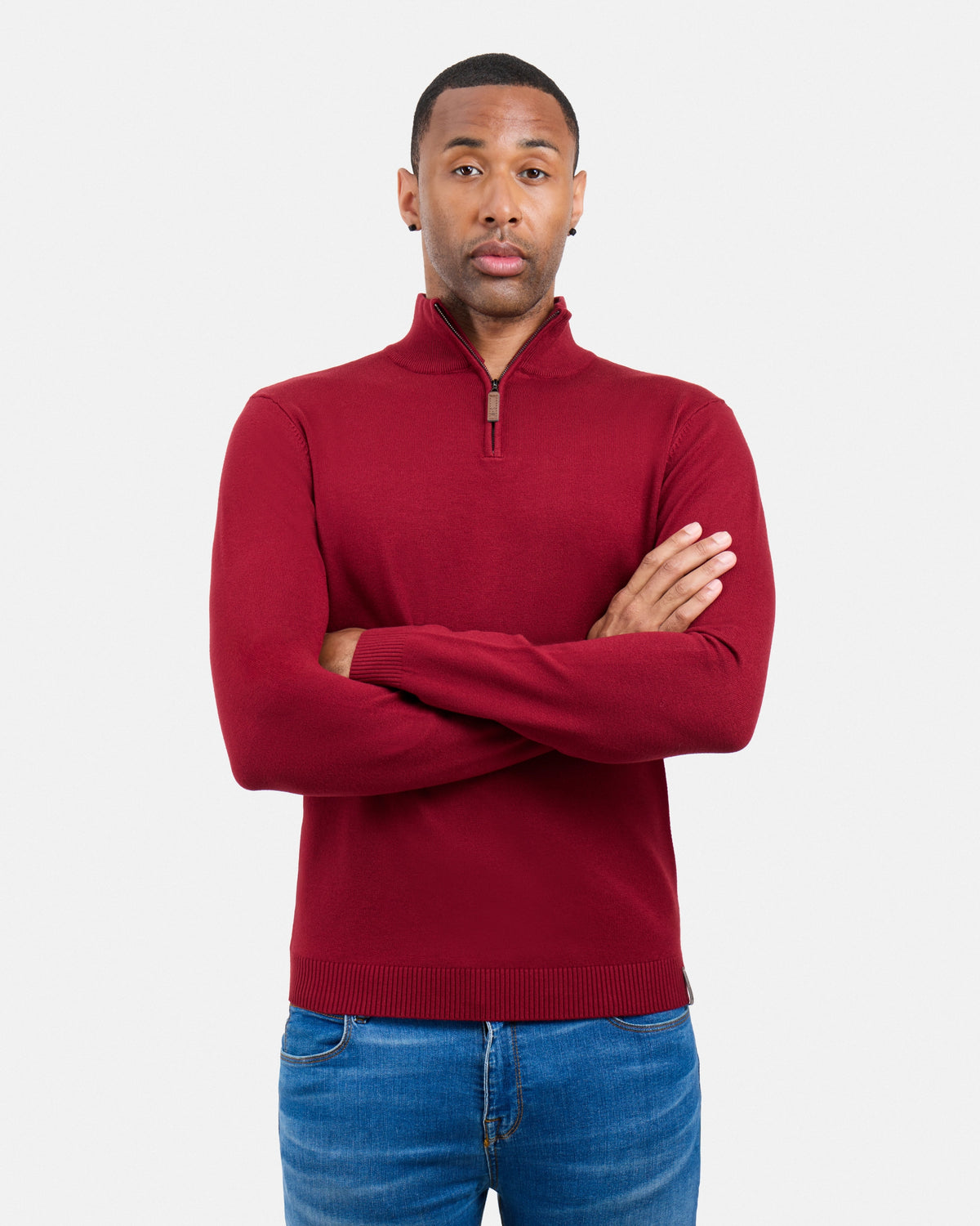 #SMW-34014 Quarter Zip Mock Neck Sweater-thumbmail-54