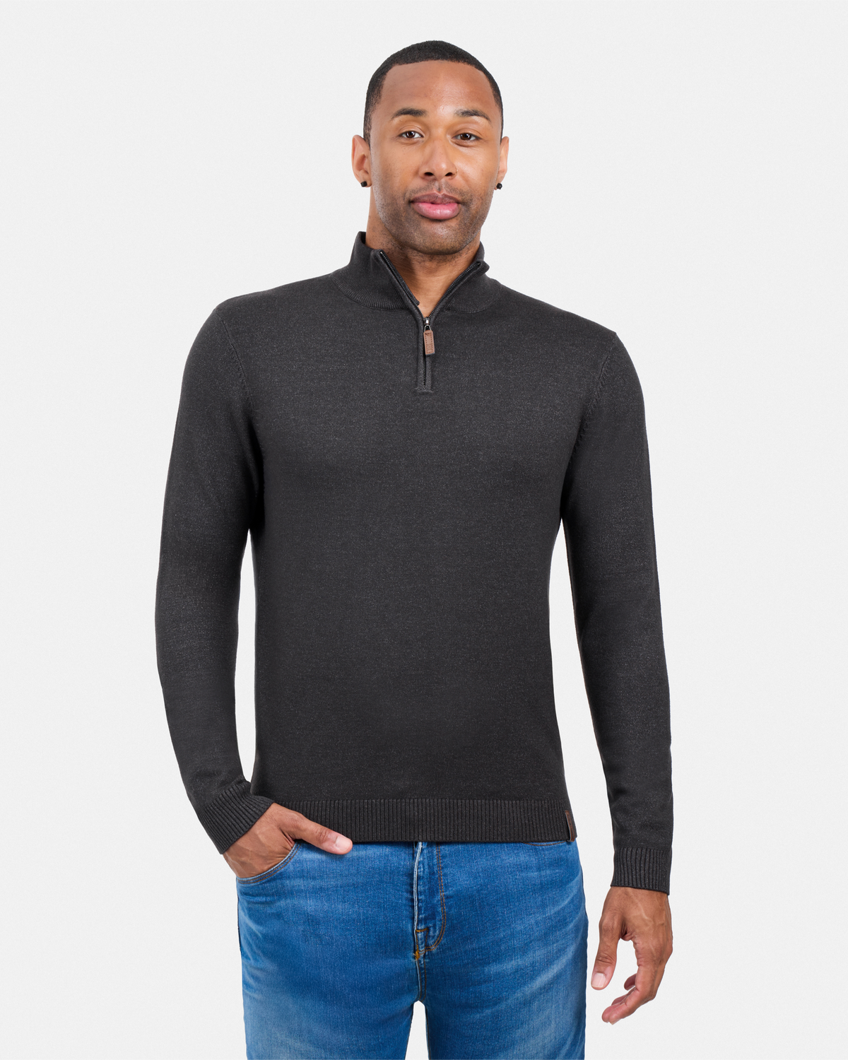 #SMW-34014 Quarter Zip Mock Neck Sweater-thumbmail-55