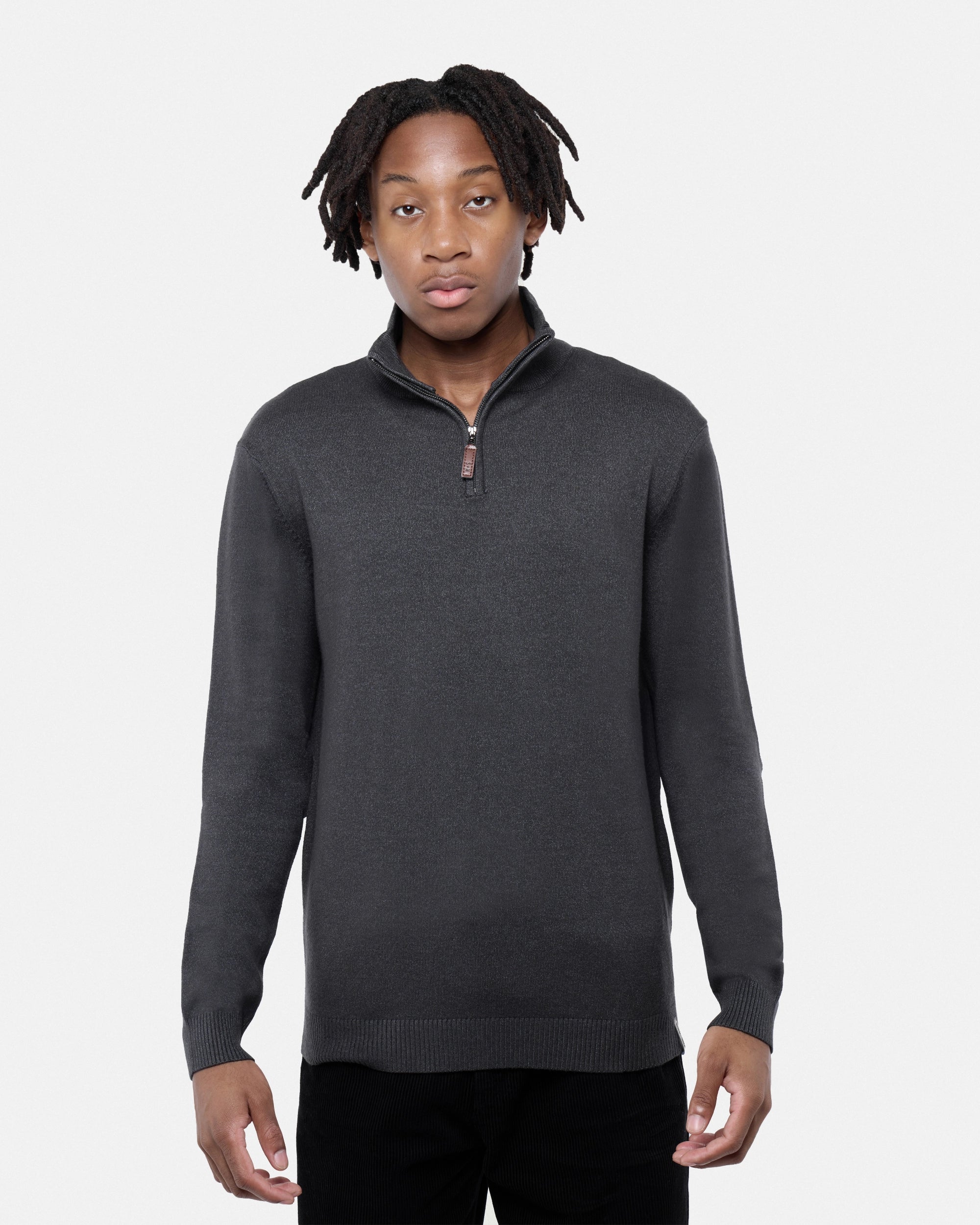 #SMW-34014 Quarter Zip Mock Neck Sweater-thumbmail-9