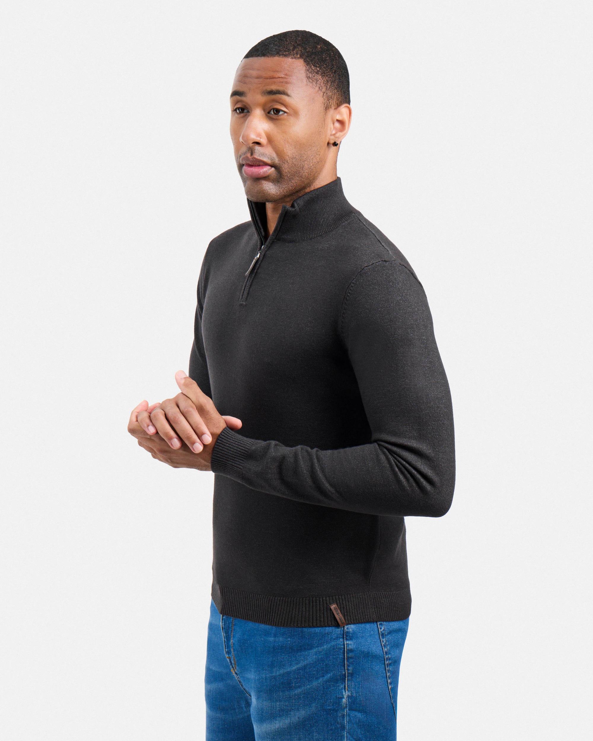 #SMW-34014 Quarter Zip Mock Neck Sweater-thumbmail-72