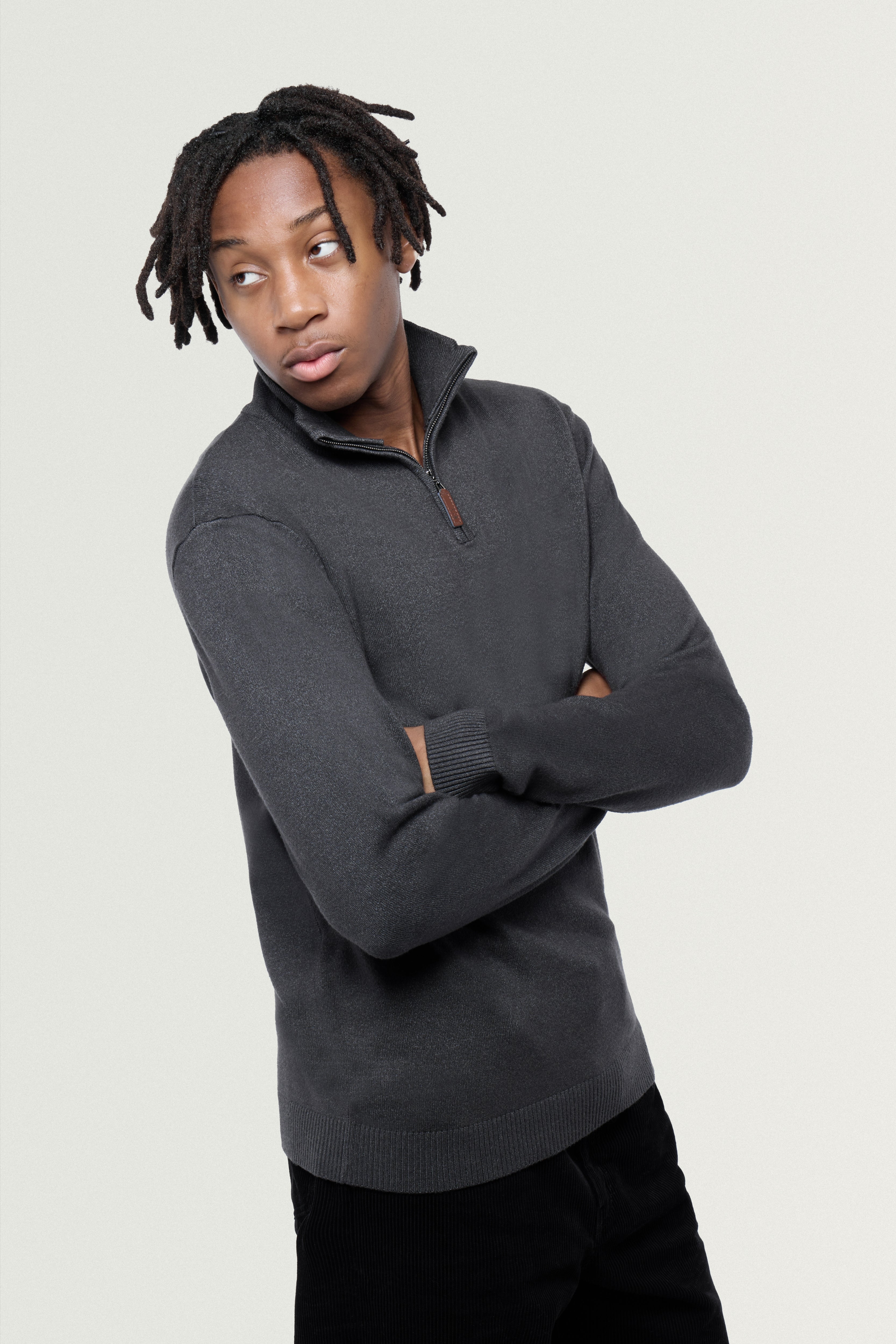 売れ筋商品|||エックスレイ ニット&セーター アウター レディース Men's Basice Mock Neck Midweight Pullover Sweater Light Heather Gray X RAY Men's Quarter Zip Mock Neck Sweater – X-RAY JEANS