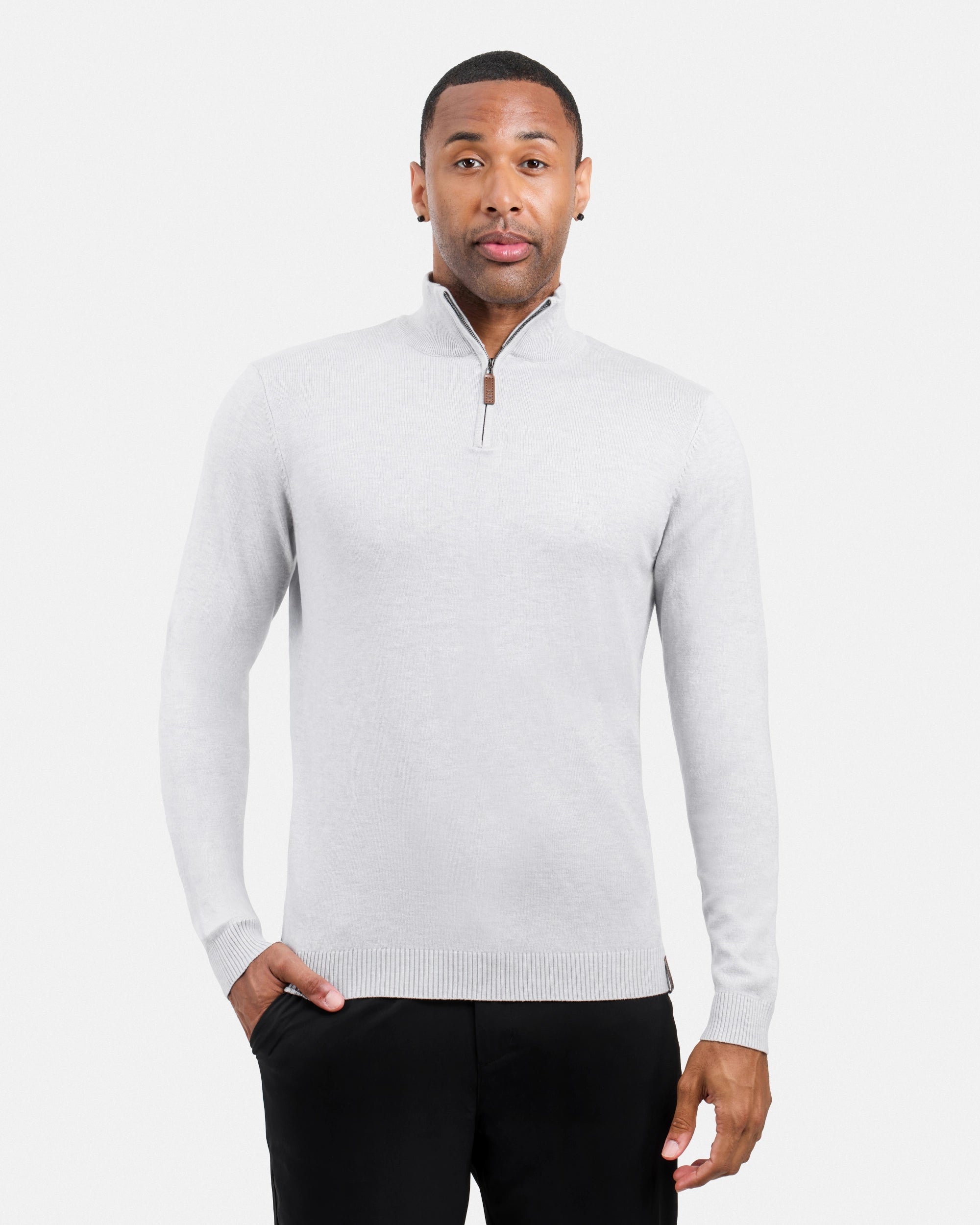 #SMW-34014 Quarter Zip Mock Neck Sweater-thumbmail-17