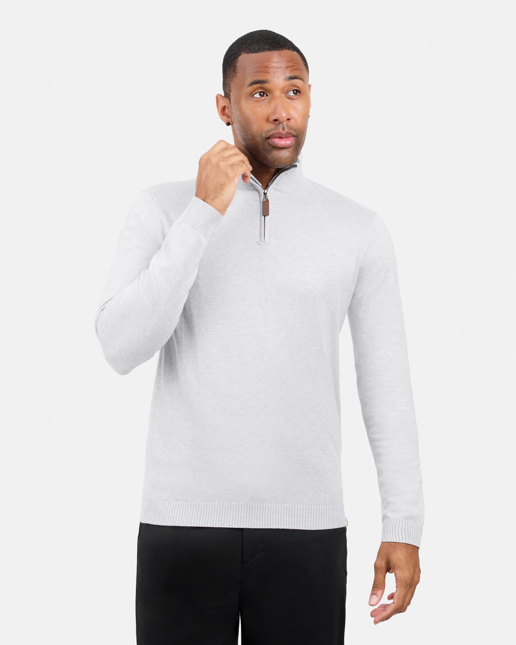 #SMW-34014 Quarter Zip Mock Neck Sweater-thumbmail-20