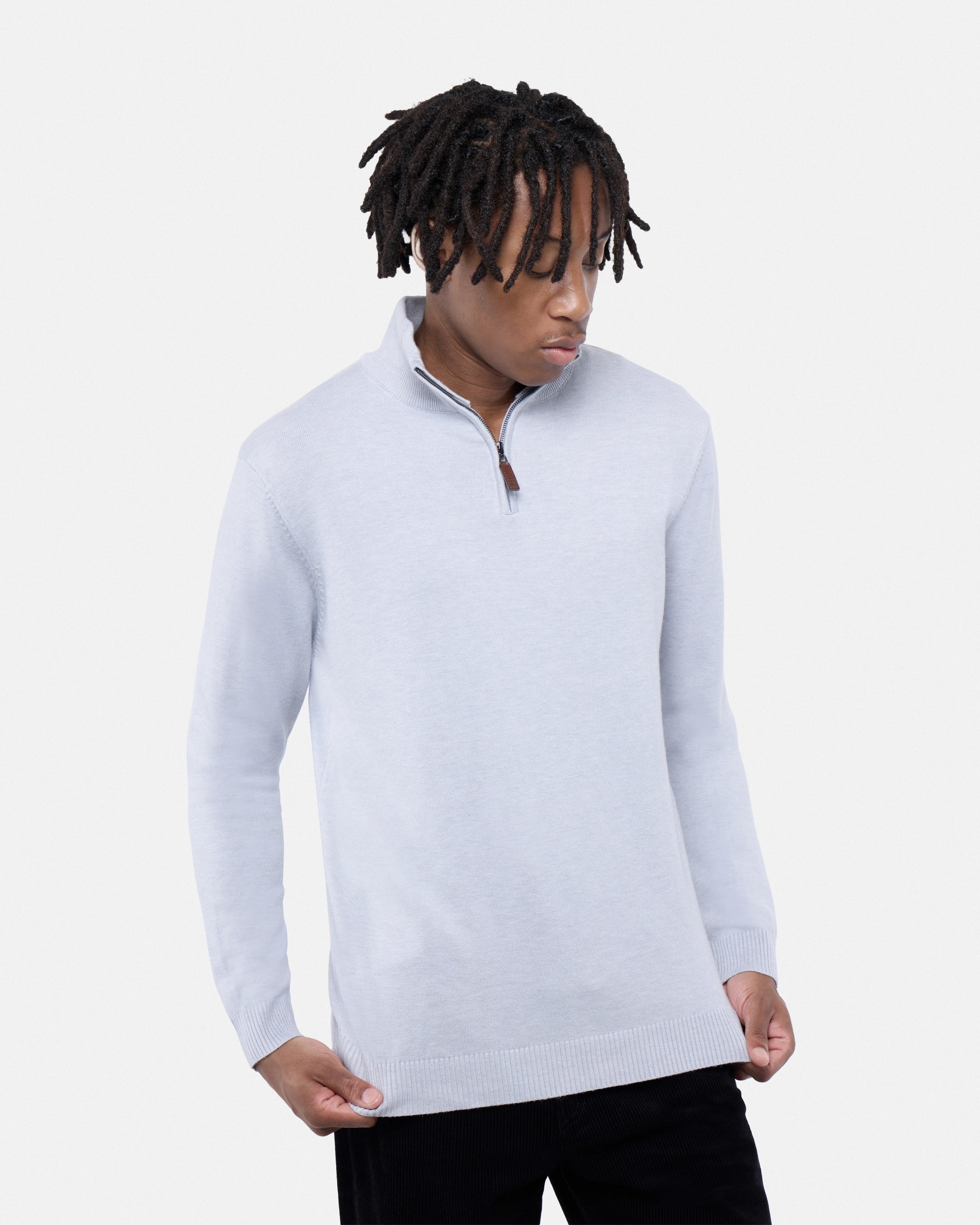 #SMW-34014 Quarter Zip Mock Neck Sweater-thumbmail-22