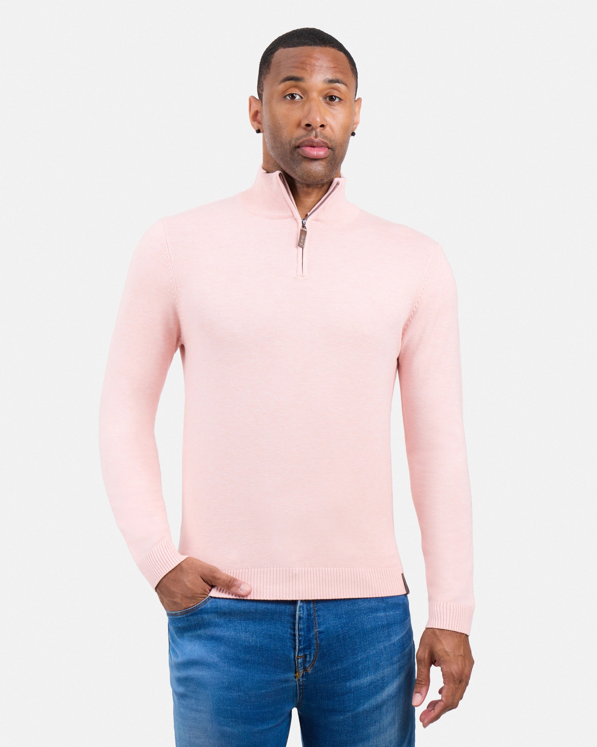 #SMW-34014 Quarter Zip Mock Neck Sweater-thumbmail-56