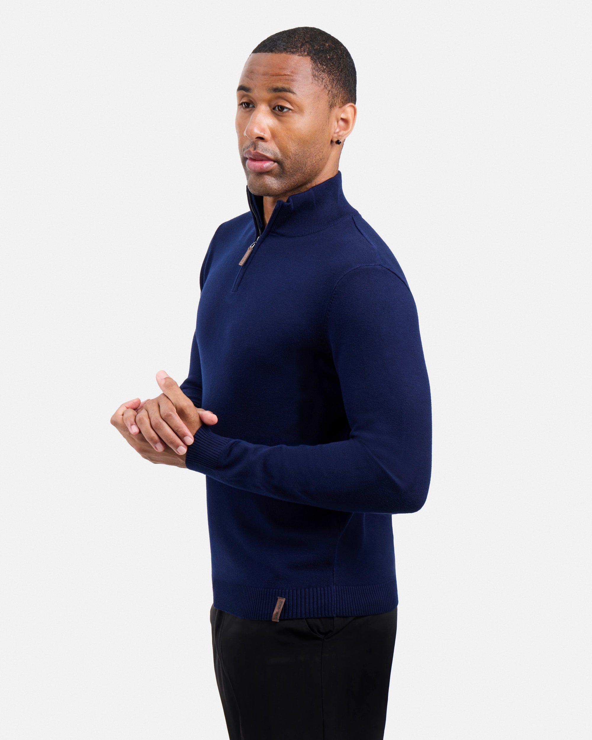 #SMW-34014 Quarter Zip Mock Neck Sweater-thumbmail-27