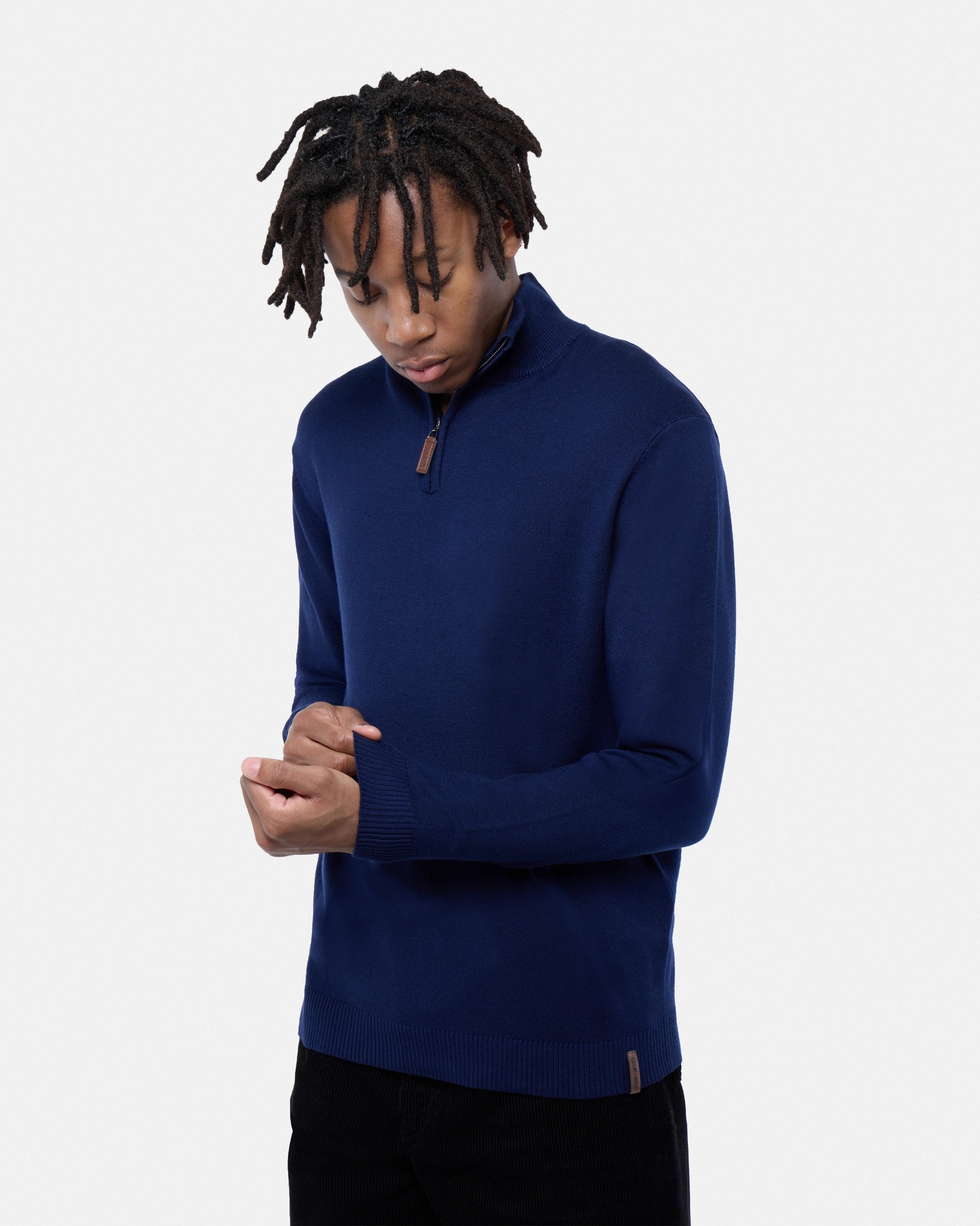 #SMW-34014 Quarter Zip Mock Neck Sweater-thumbmail-30
