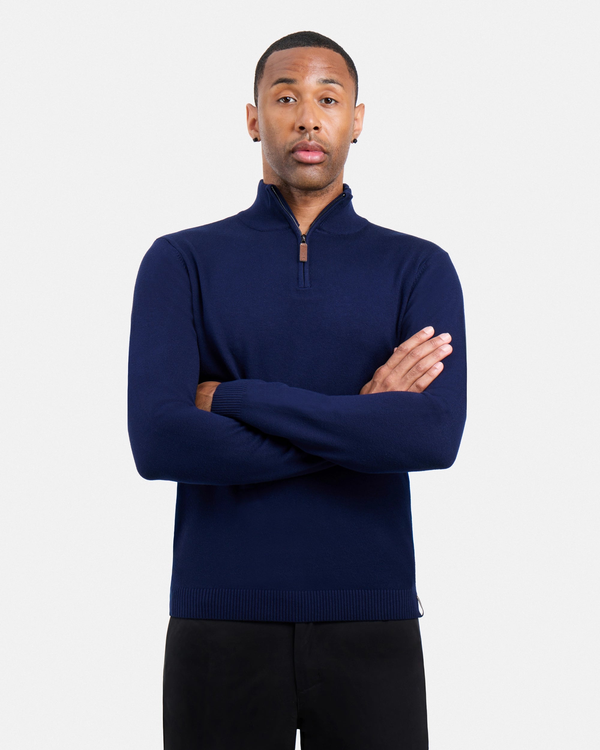 #SMW-34014 Quarter Zip Mock Neck Sweater-thumbmail-29