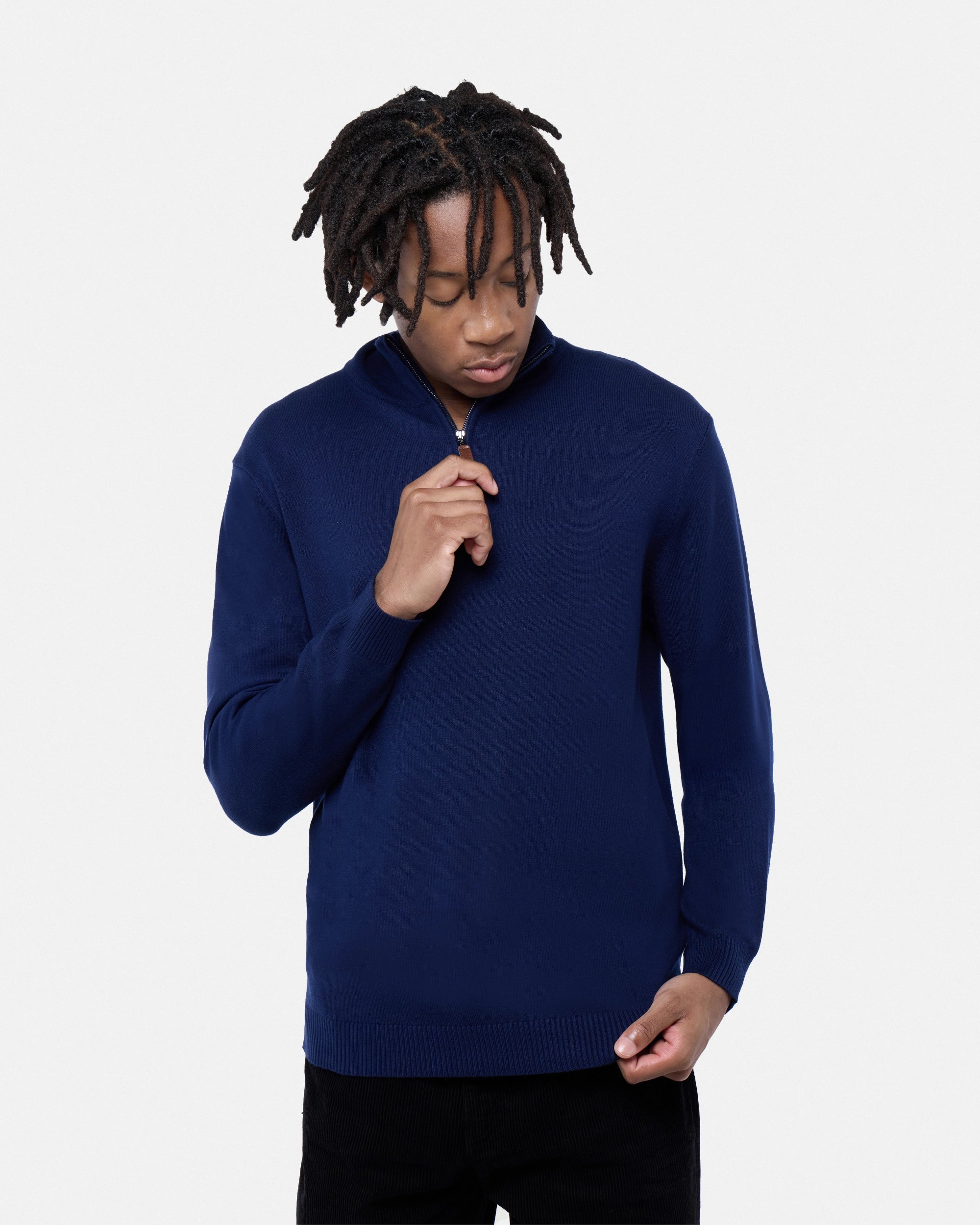 #SMW-34014 Quarter Zip Mock Neck Sweater-thumbmail-32
