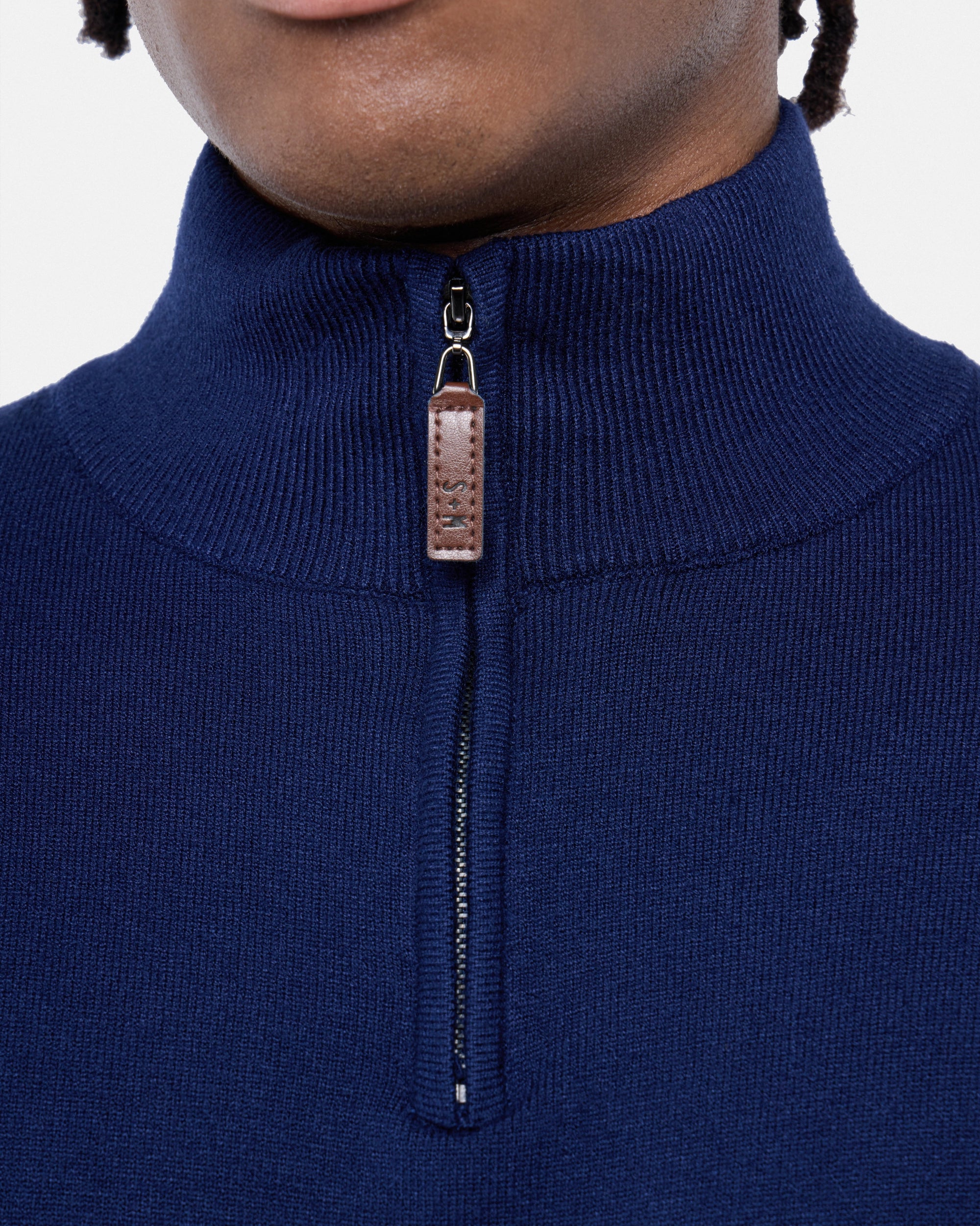 #SMW-34014 Quarter Zip Mock Neck Sweater-thumbmail-35