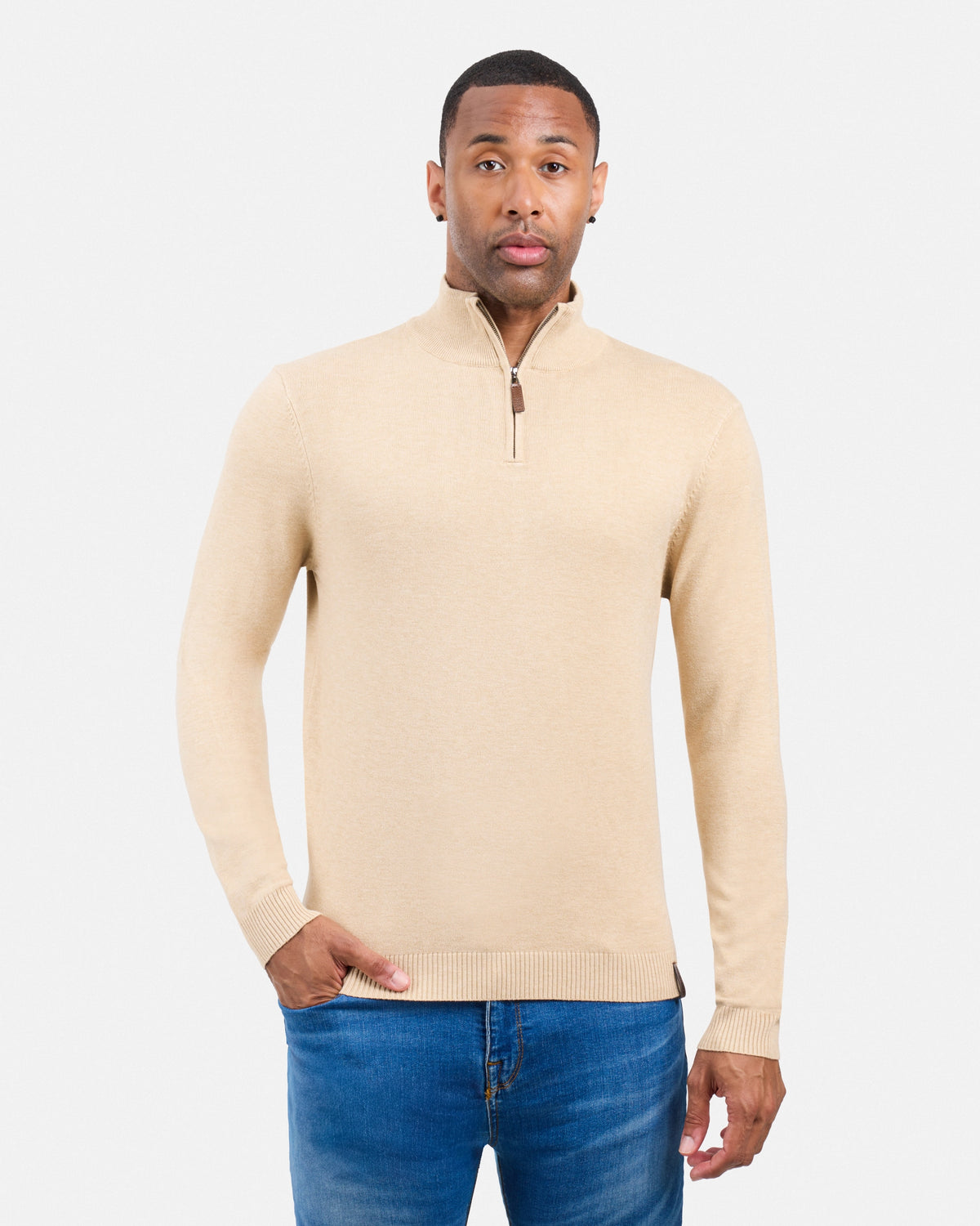 #SMW-34014 Quarter Zip Mock Neck Sweater-thumbmail-57