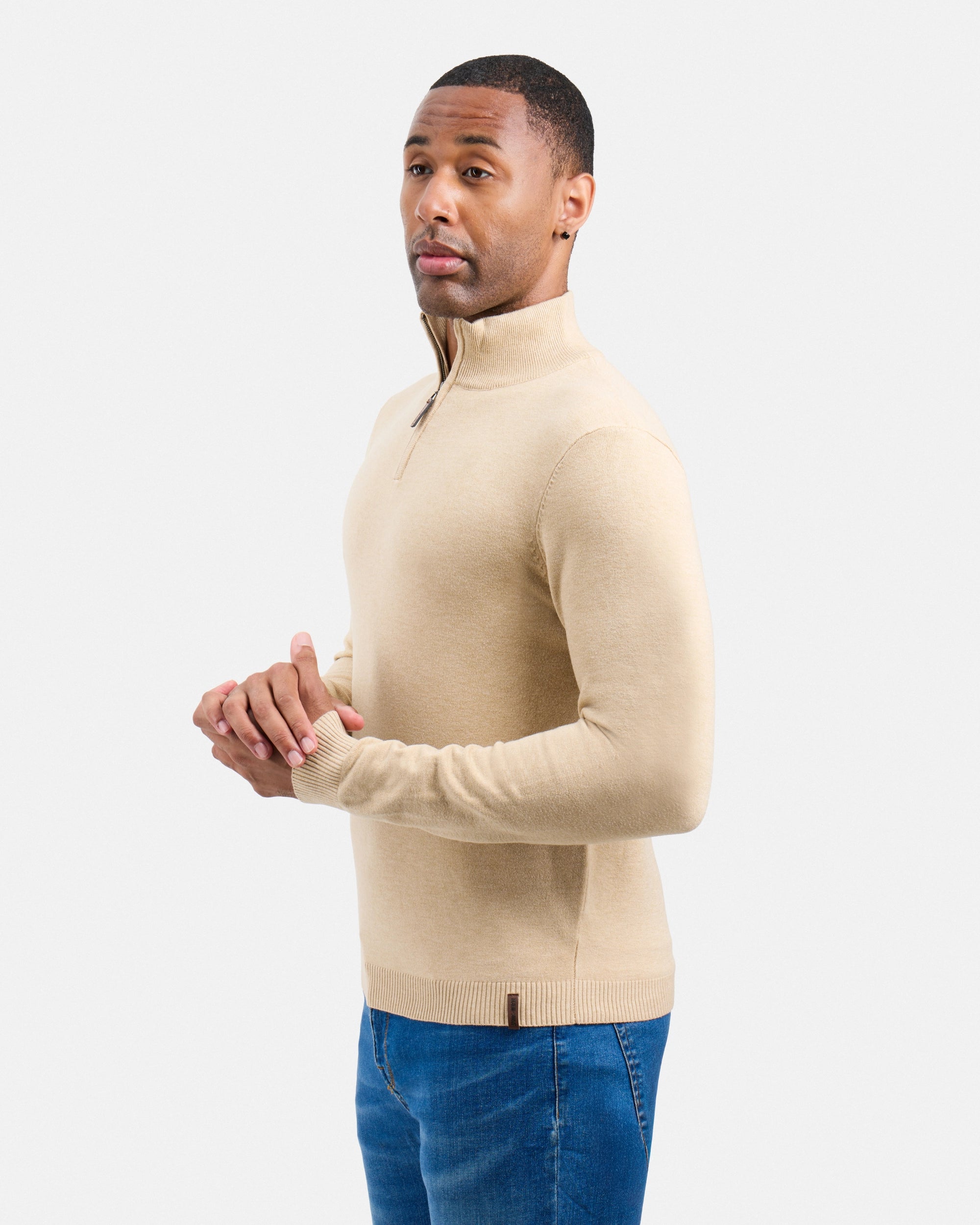#SMW-34014 Quarter Zip Mock Neck Sweater-thumbmail-86