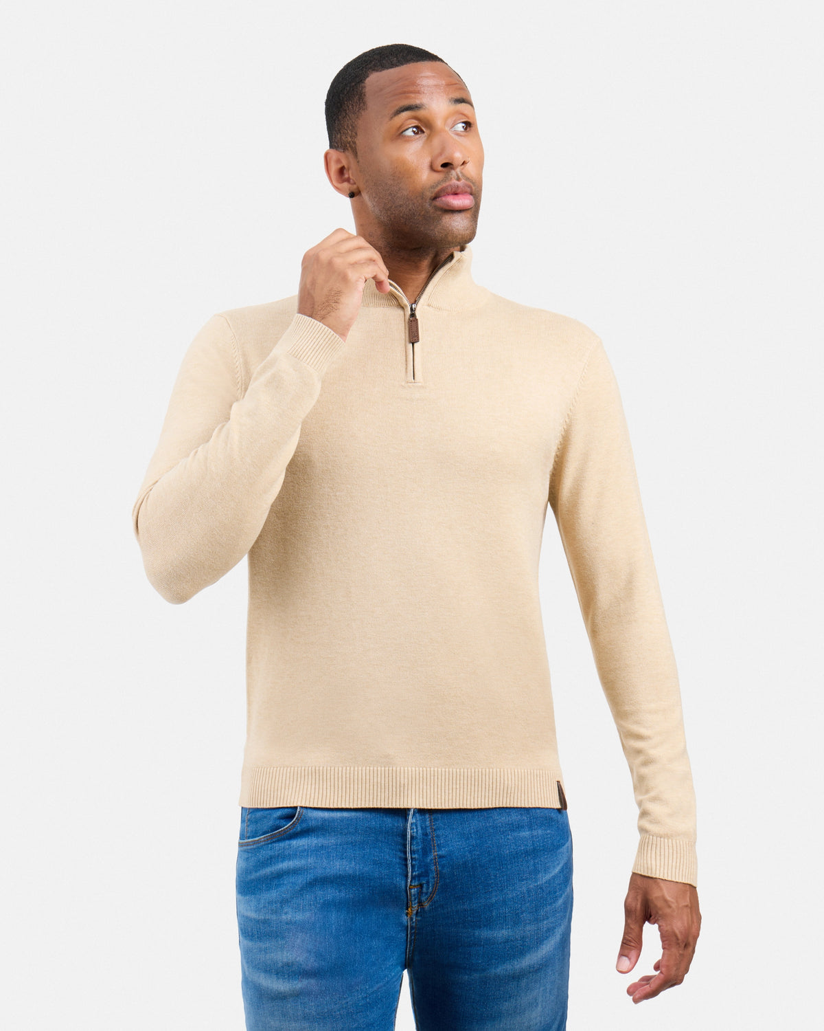 #SMW-34014 Quarter Zip Mock Neck Sweater-thumbmail-87