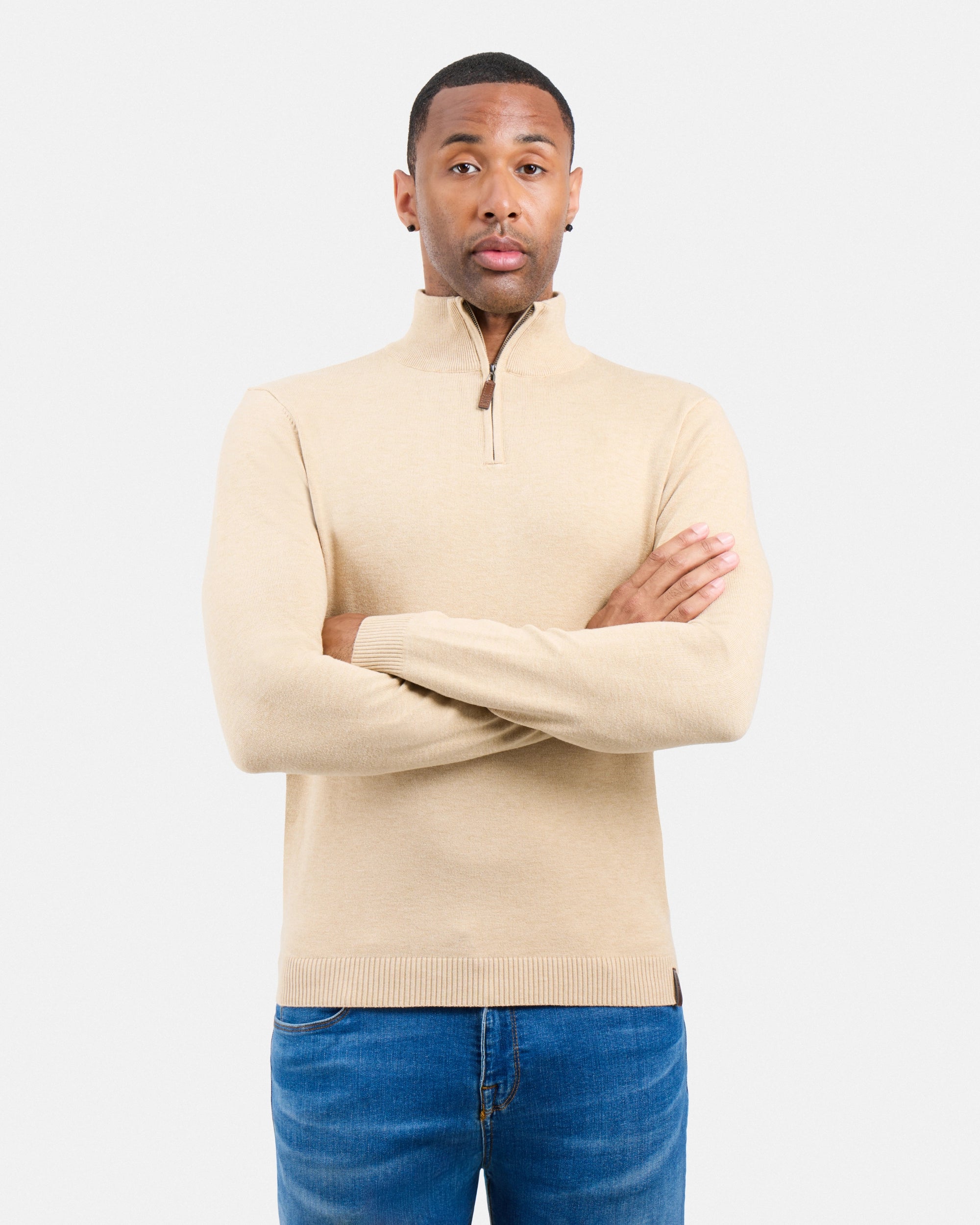 #SMW-34014 Quarter Zip Mock Neck Sweater-thumbmail-88