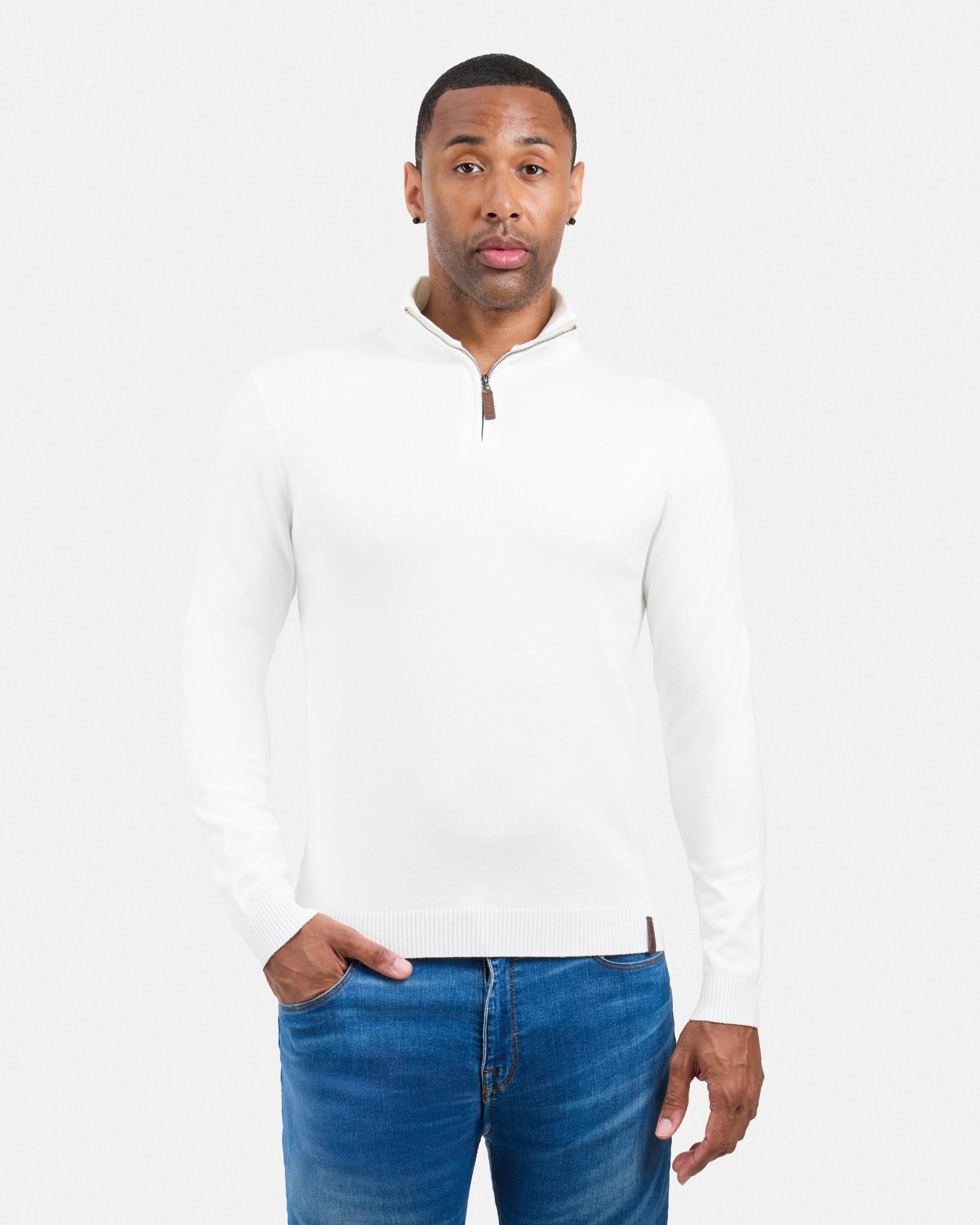 #SMW-34014 Quarter Zip Mock Neck Sweater-thumbmail-33