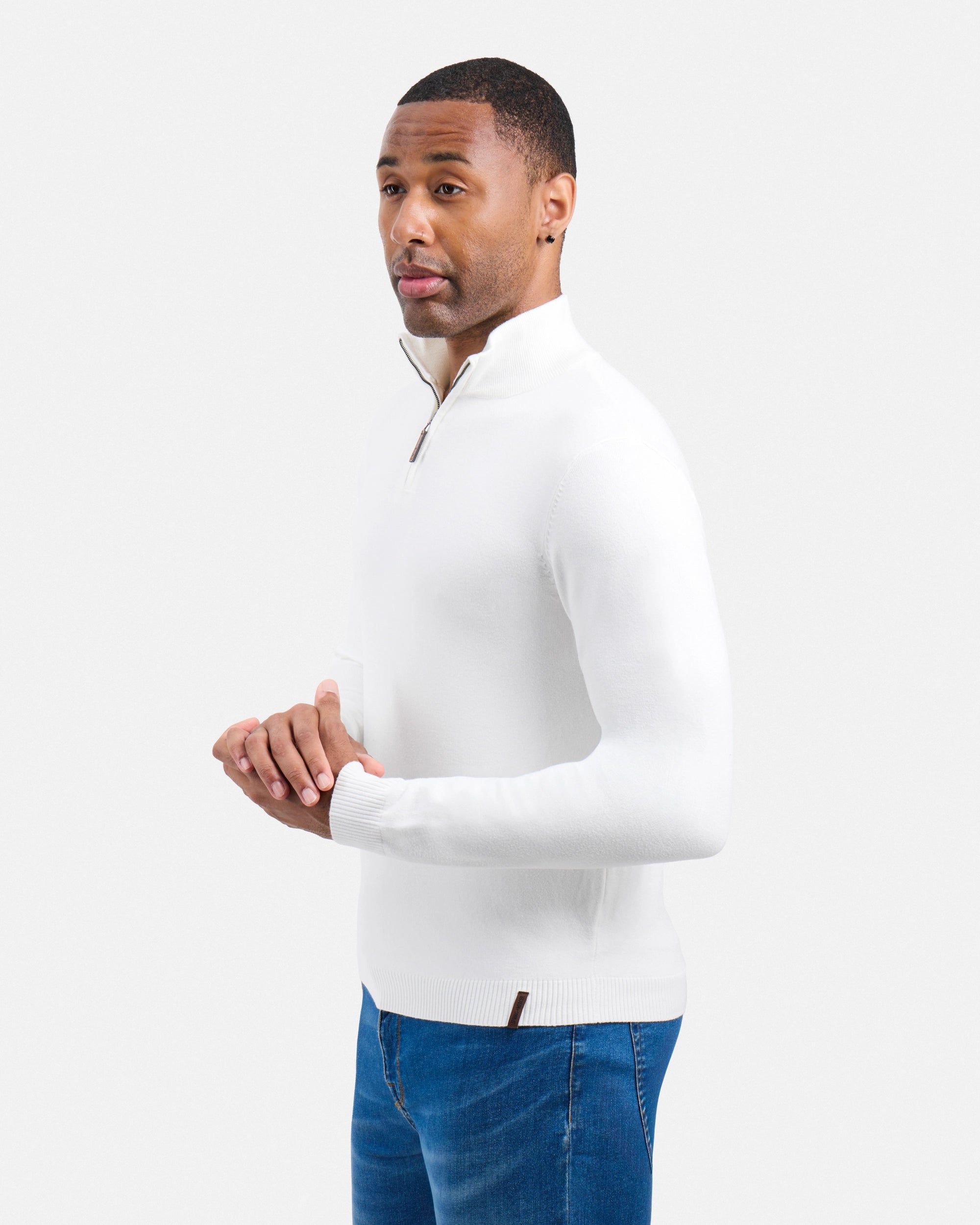 #SMW-34014 Quarter Zip Mock Neck Sweater-thumbmail-37