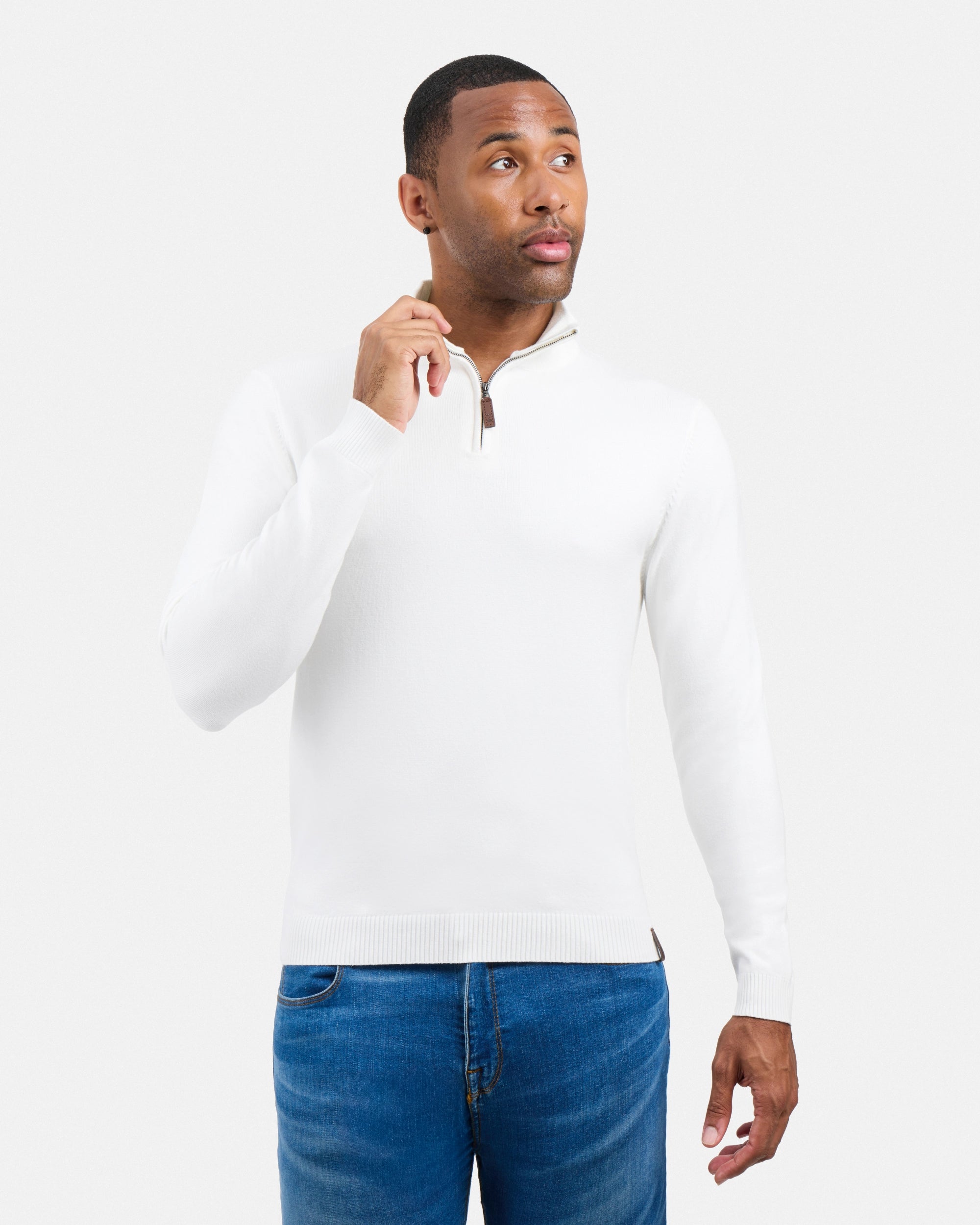 #SMW-34014 Quarter Zip Mock Neck Sweater-thumbmail-38
