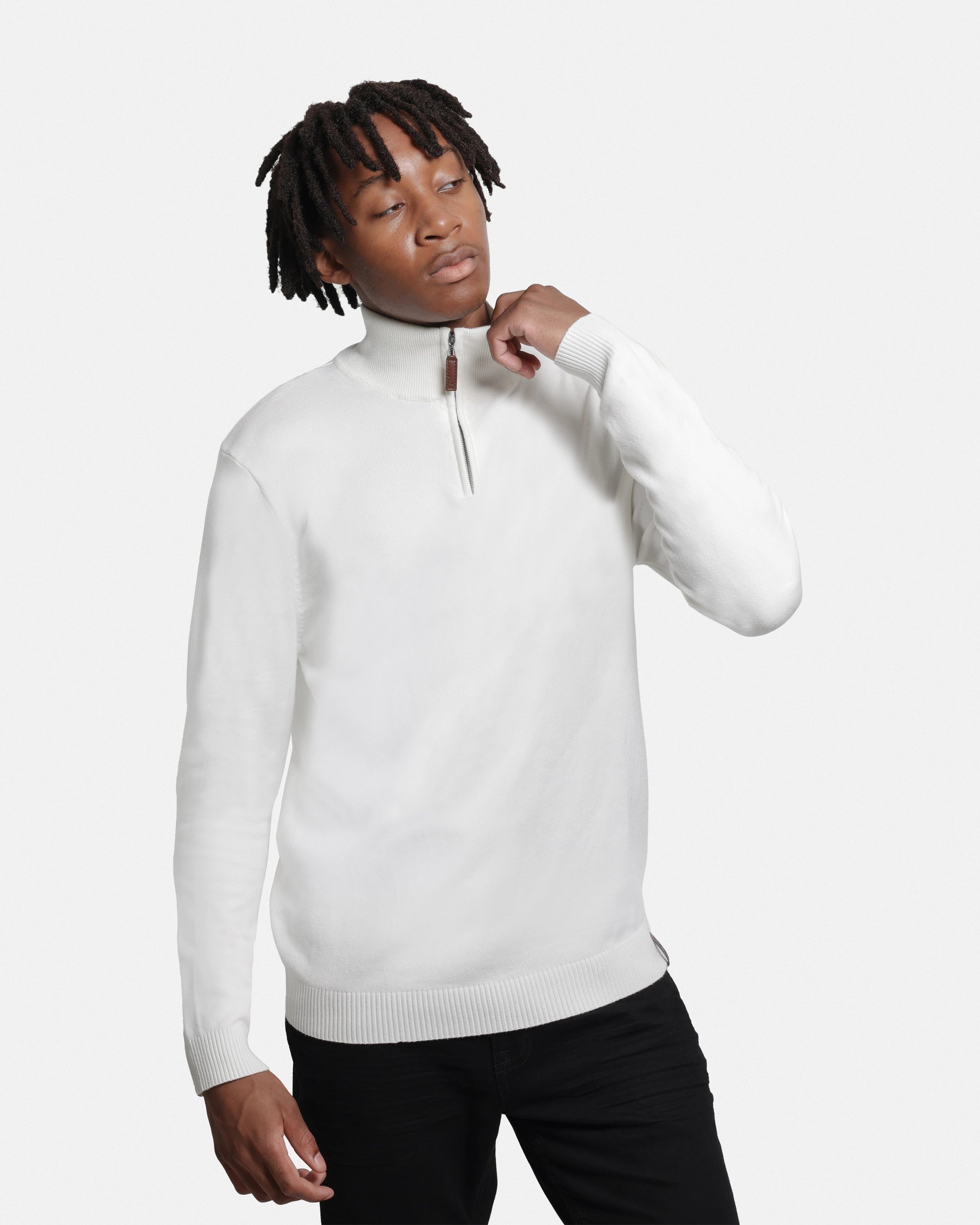 #SMW-34014 Quarter Zip Mock Neck Sweater-thumbmail-42