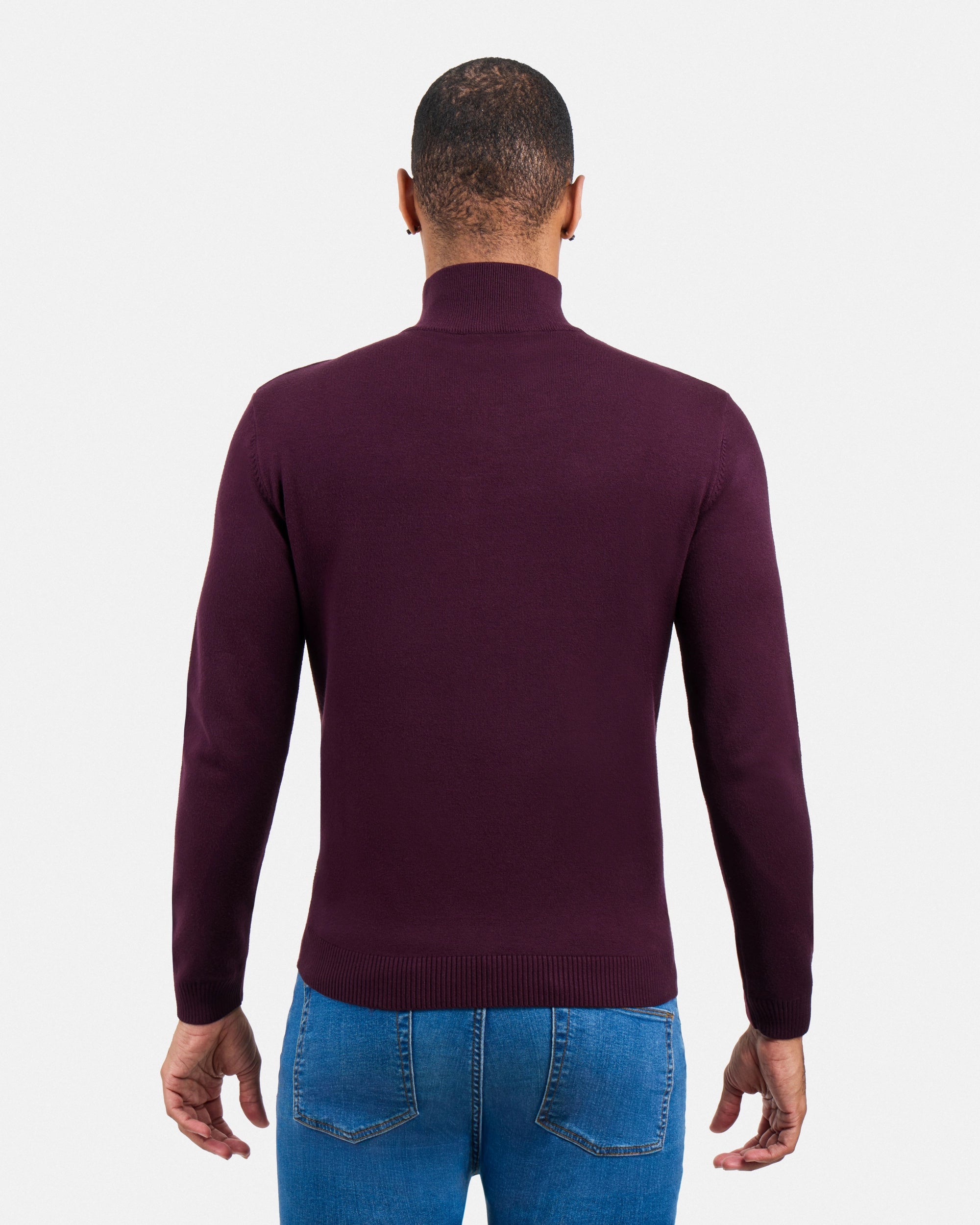 #SMW-34014 Quarter Zip Mock Neck Sweater-thumbmail-99
