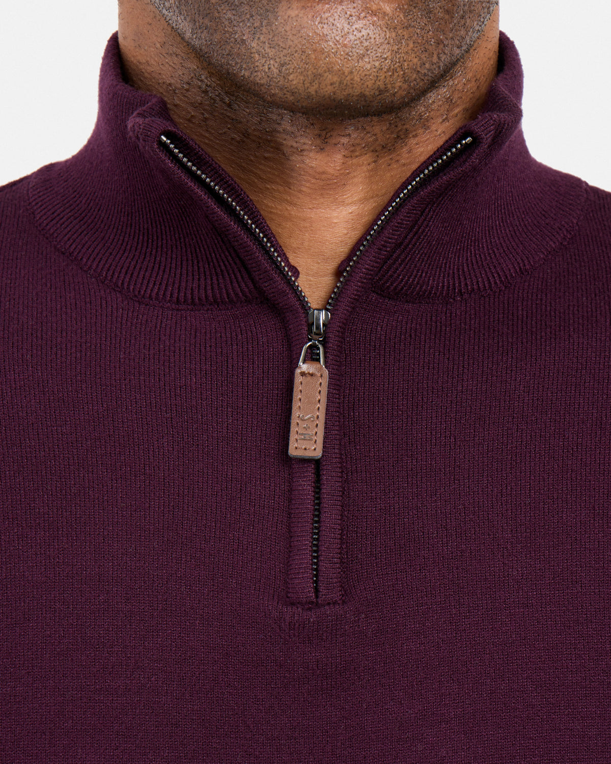 #SMW-34014 Quarter Zip Mock Neck Sweater-thumbmail-103