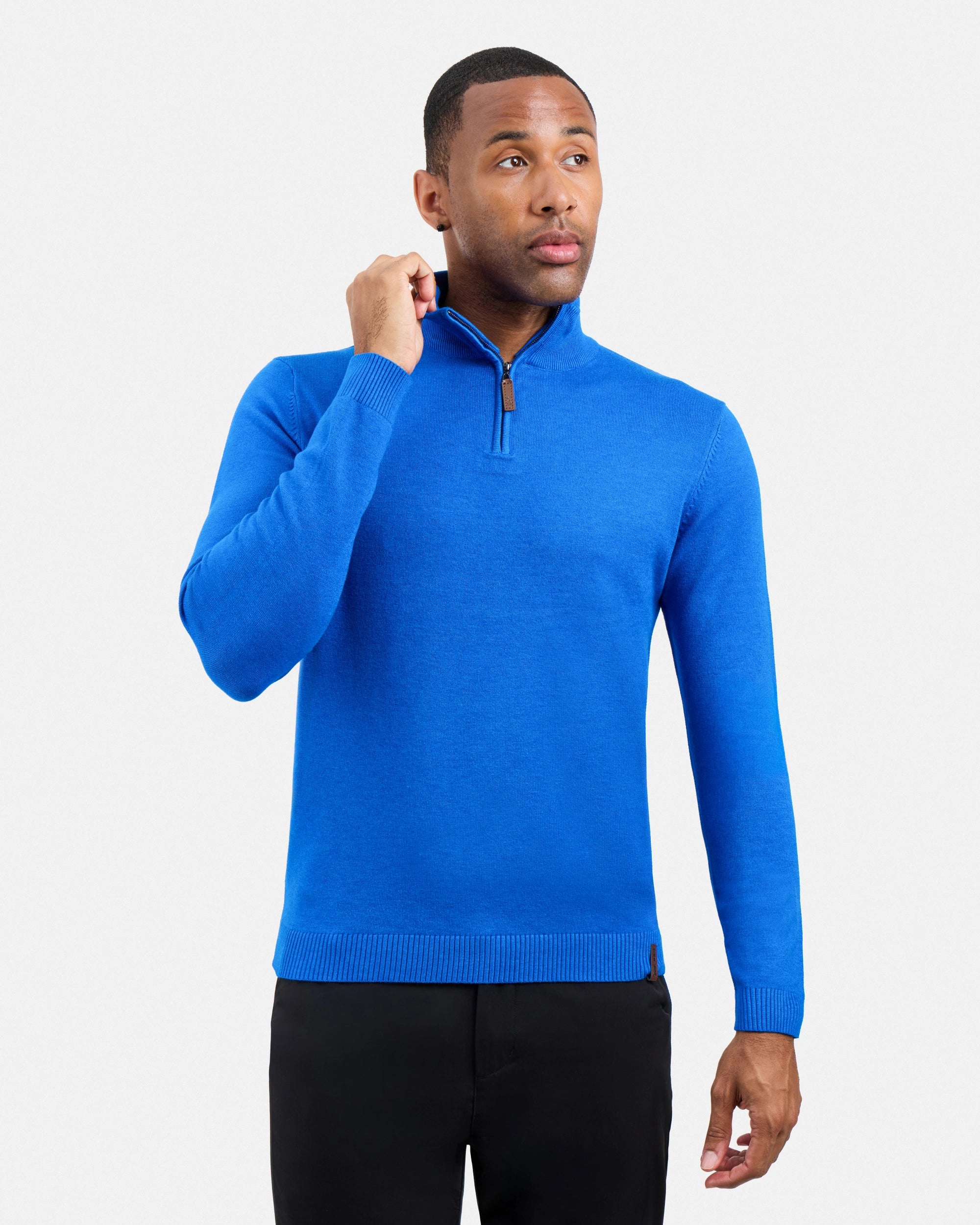 #SMW-34014 Quarter Zip Mock Neck Sweater-thumbmail-108