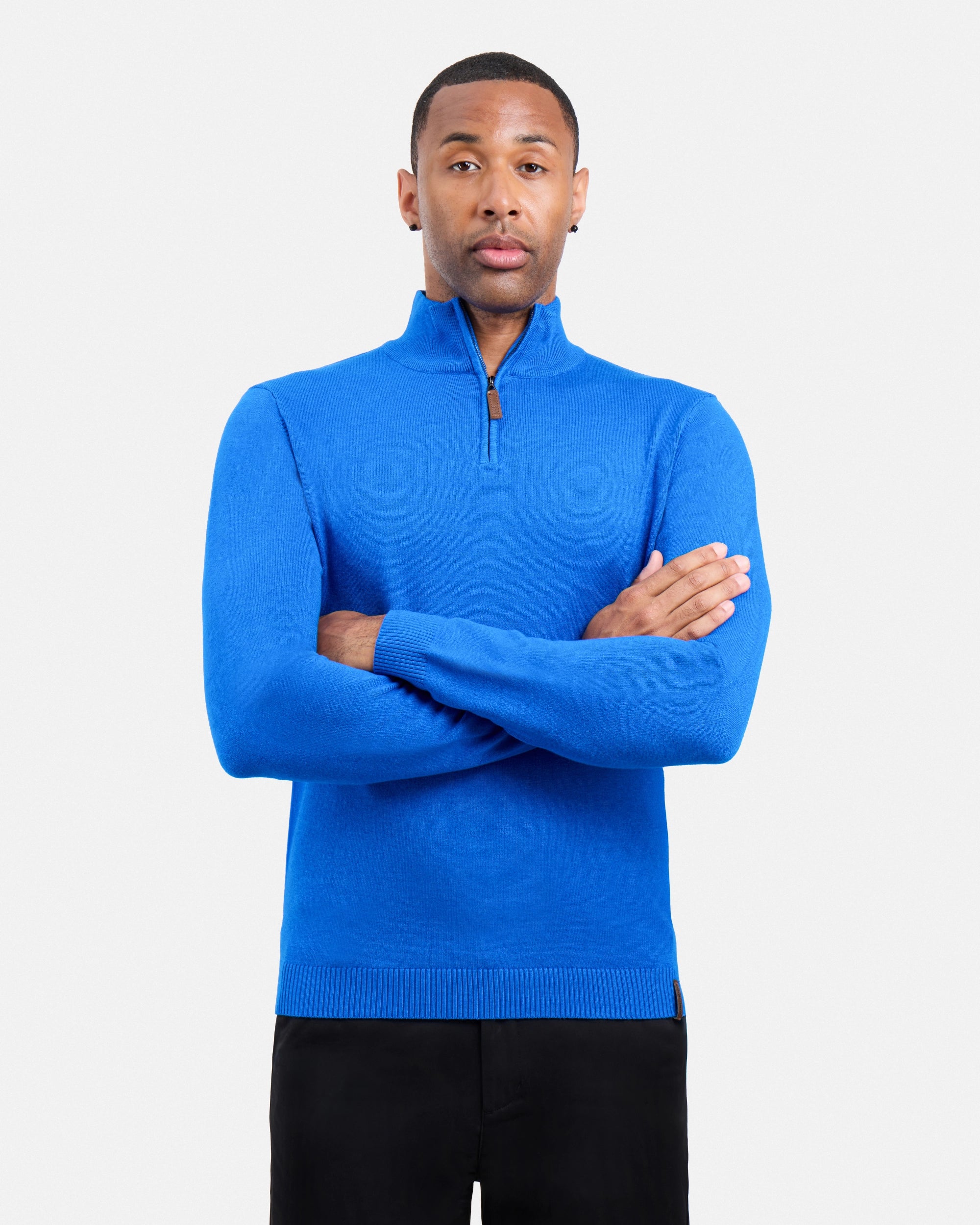 #SMW-34014 Quarter Zip Mock Neck Sweater-thumbmail-109