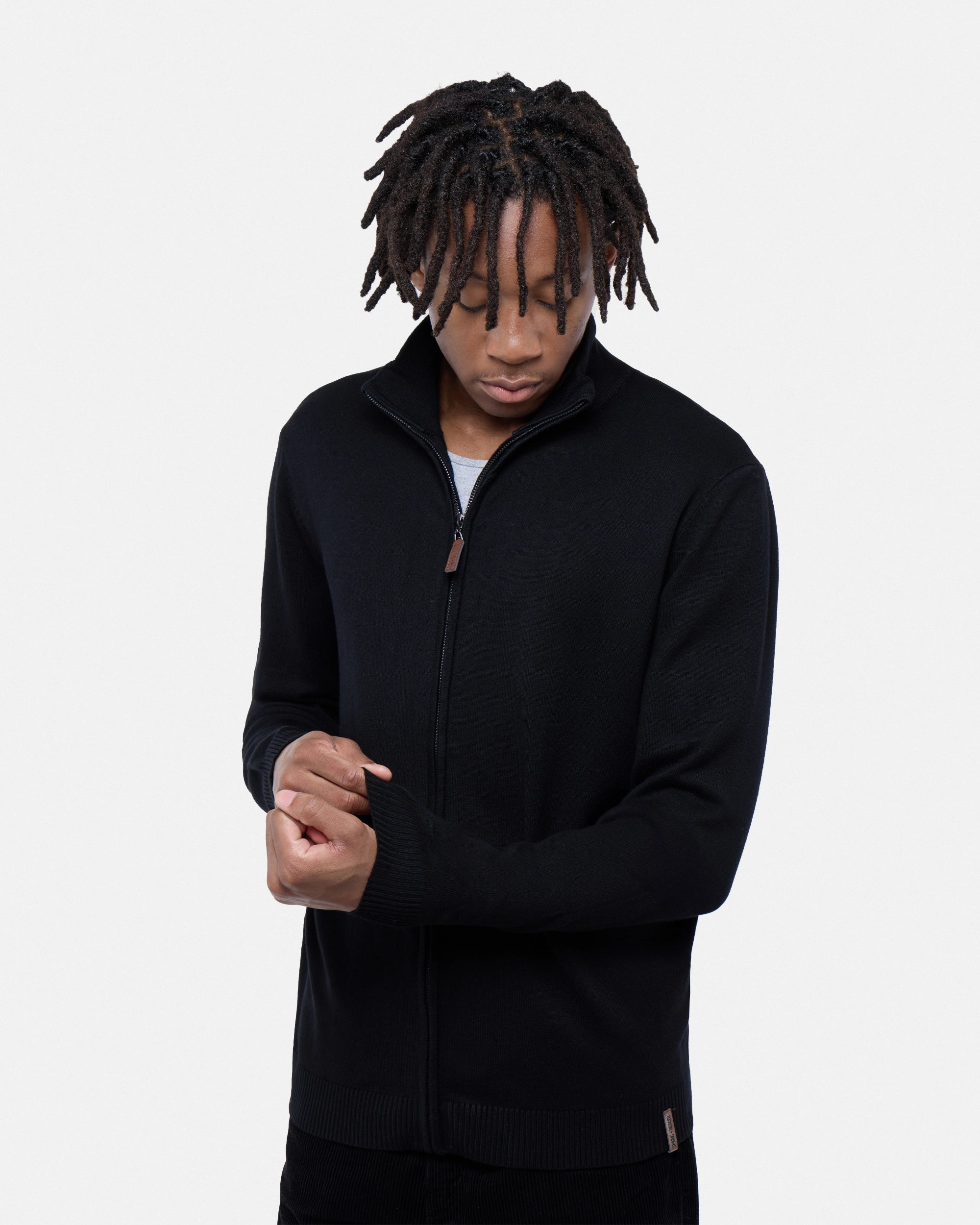 #SMW-34015 Full Zip Mock Neck Sweater-thumbmail-3