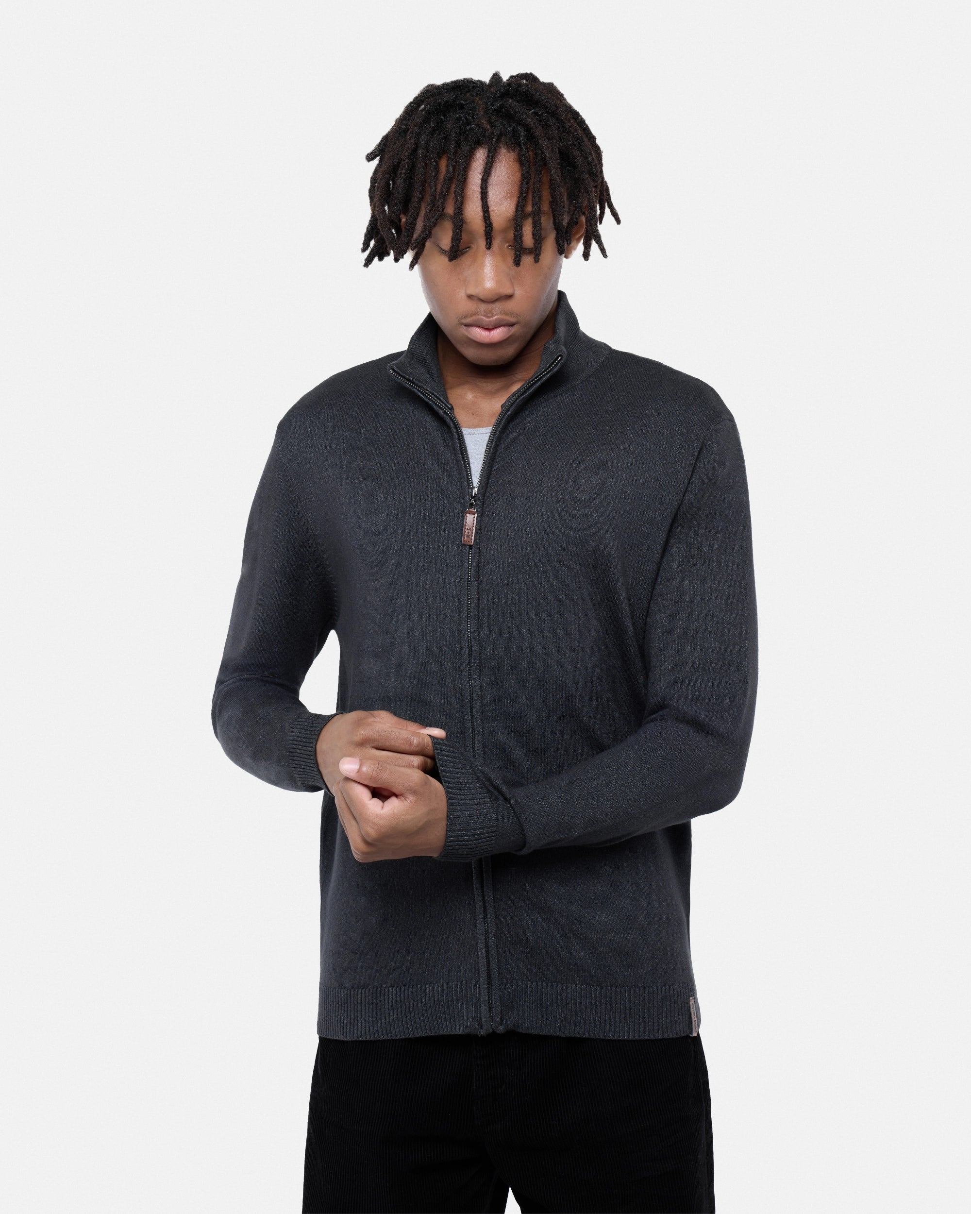 #SMW-34015 Full Zip Mock Neck Sweater-thumbmail-12