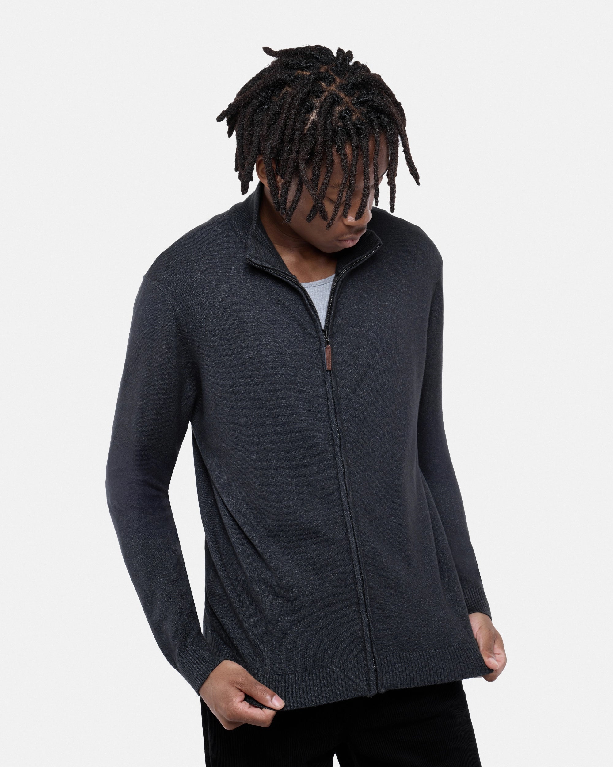 #SMW-34015 Full Zip Mock Neck Sweater-thumbmail-13