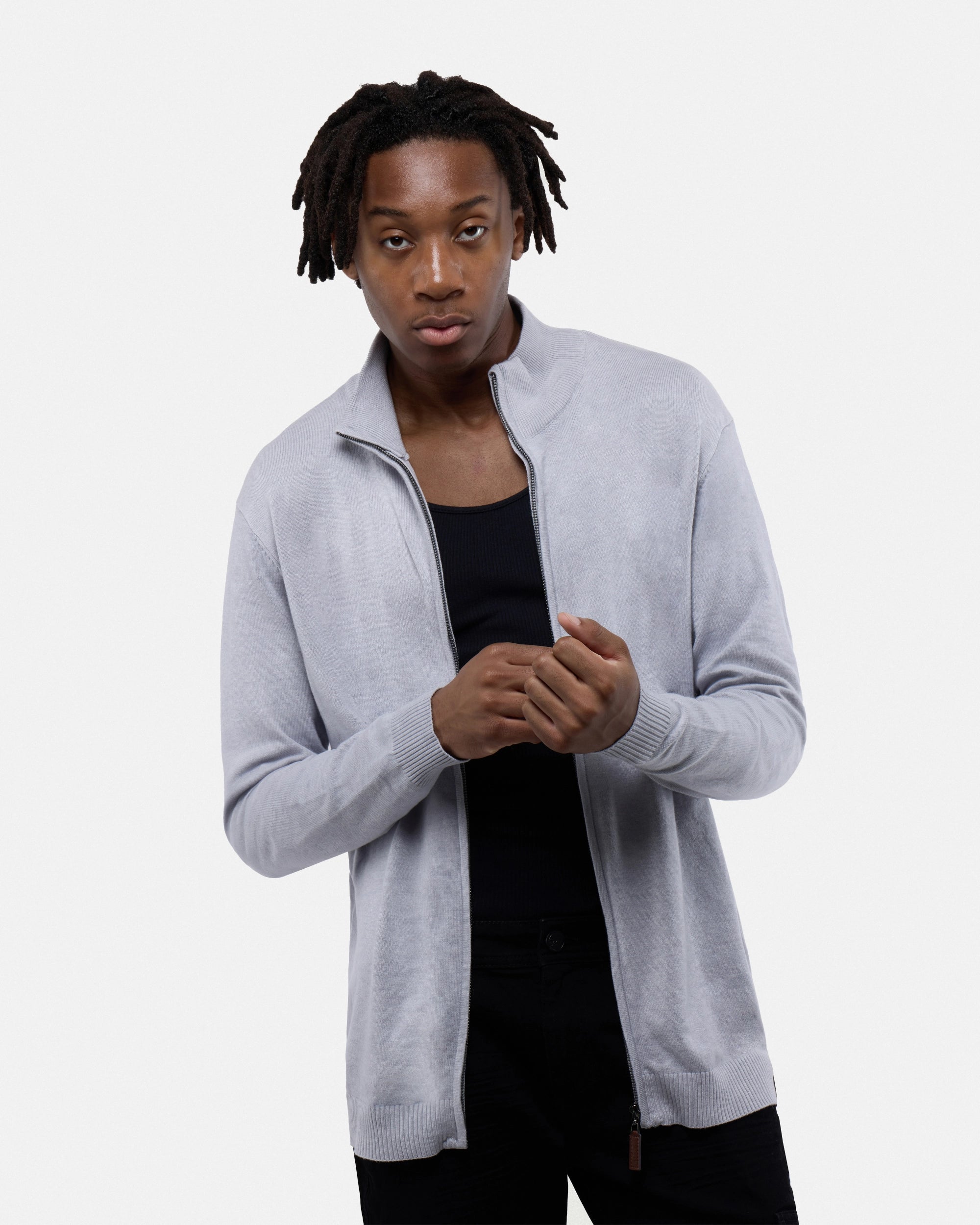 #SMW-34015 Full Zip Mock Neck Sweater-thumbmail-22