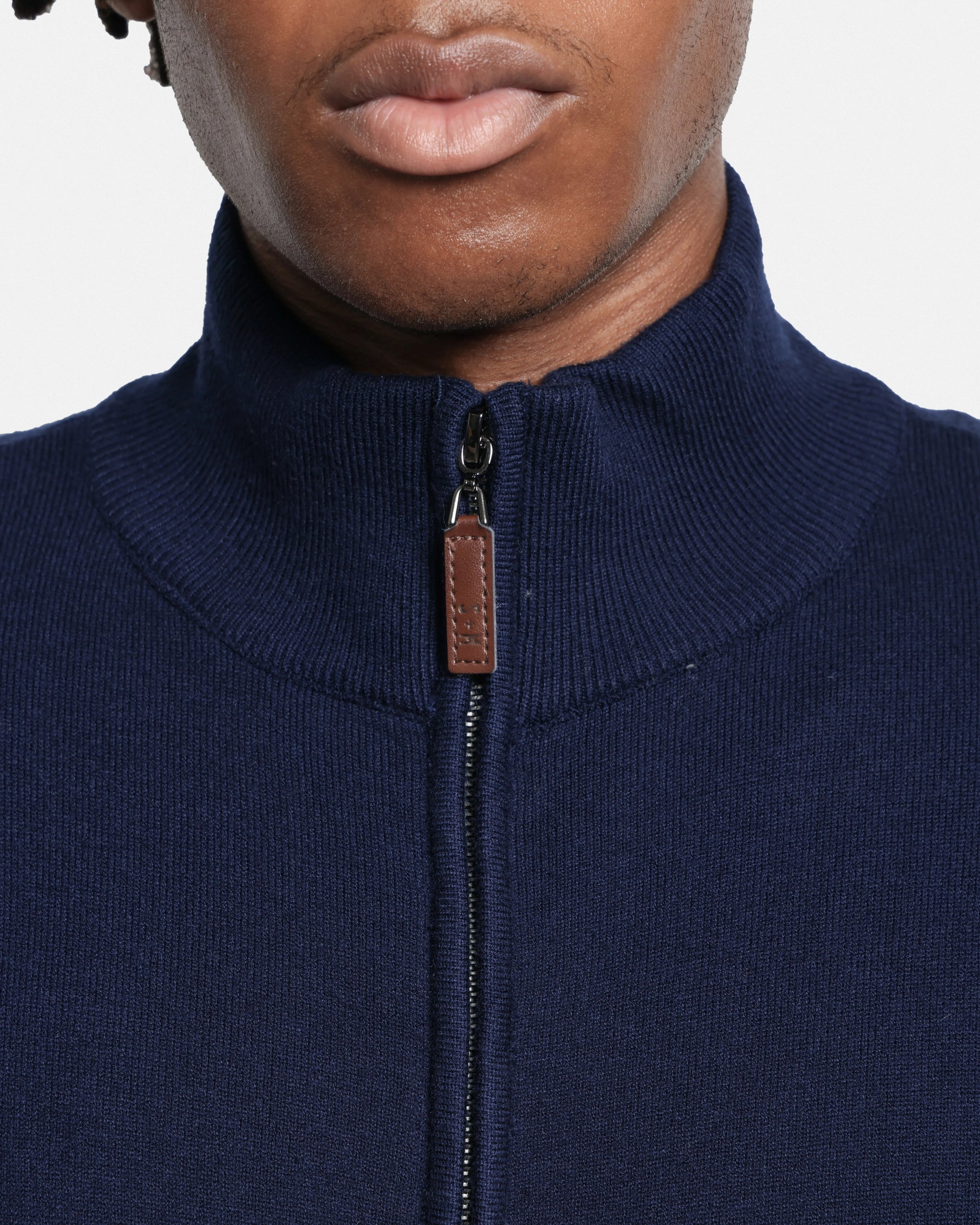 #SMW-34015 Full Zip Mock Neck Sweater-thumbmail-33