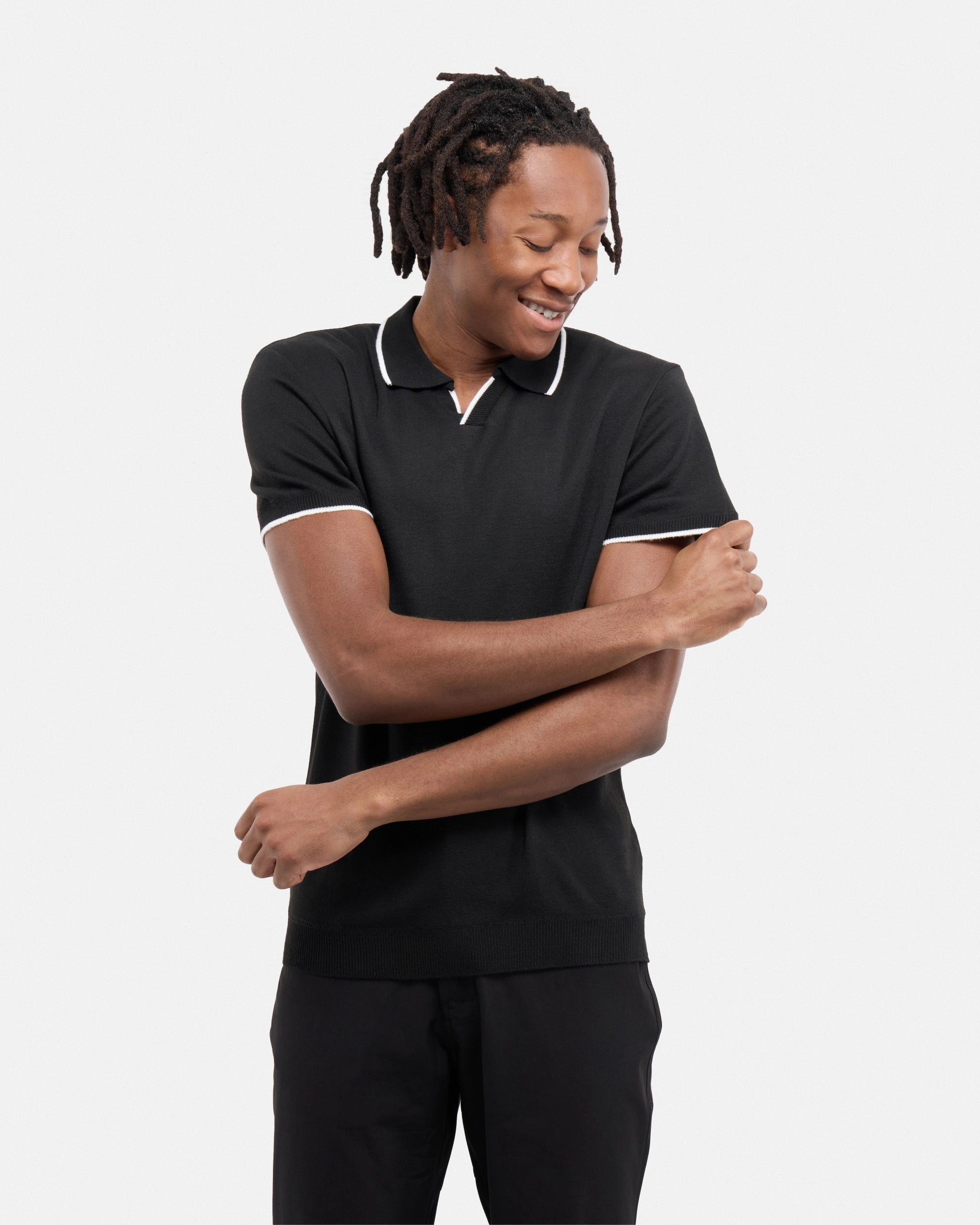 #SMW-34058 Johnny Collar Sweater Polo-thumbmail-4