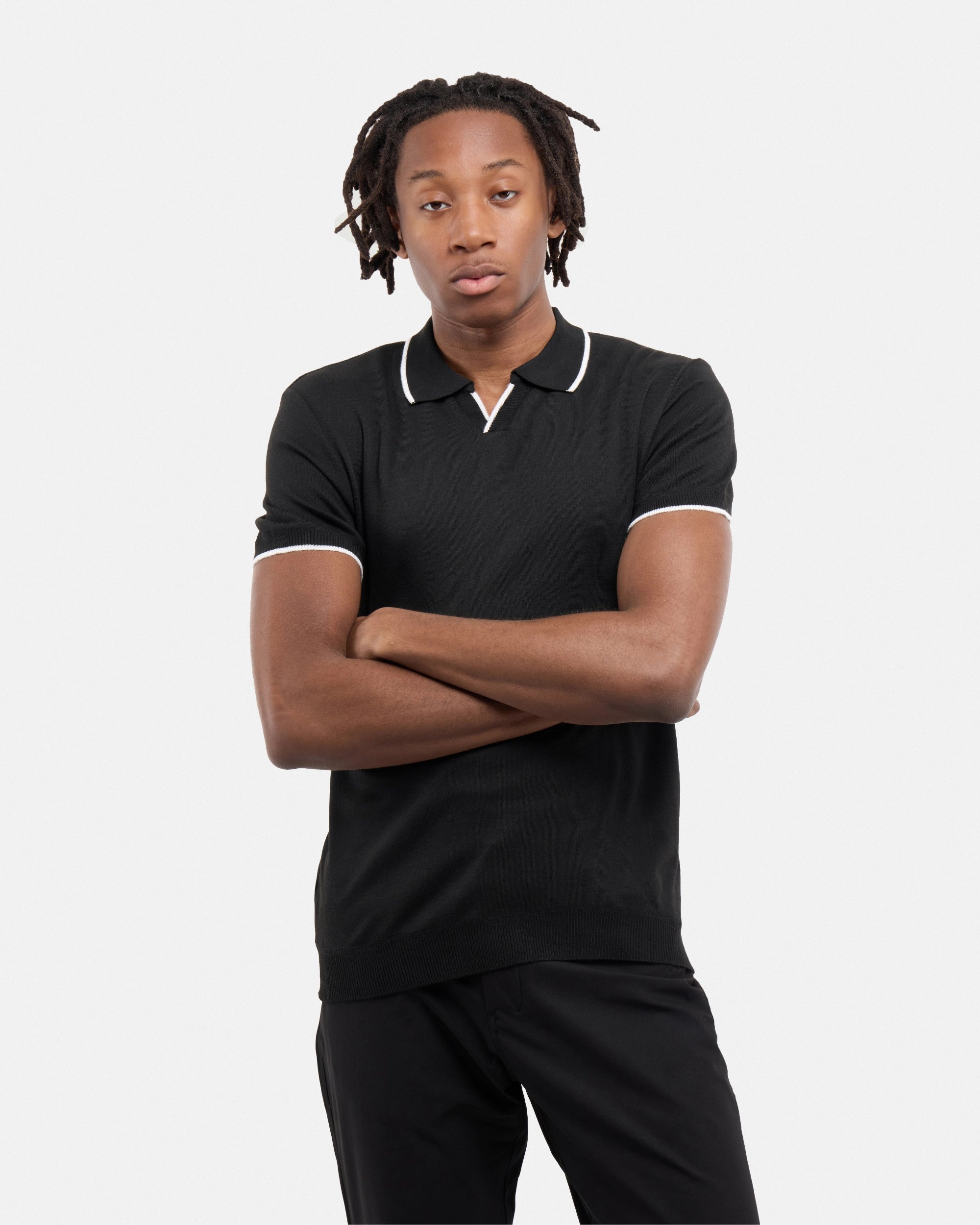 #SMW-34058 Johnny Collar Sweater Polo-thumbmail-5