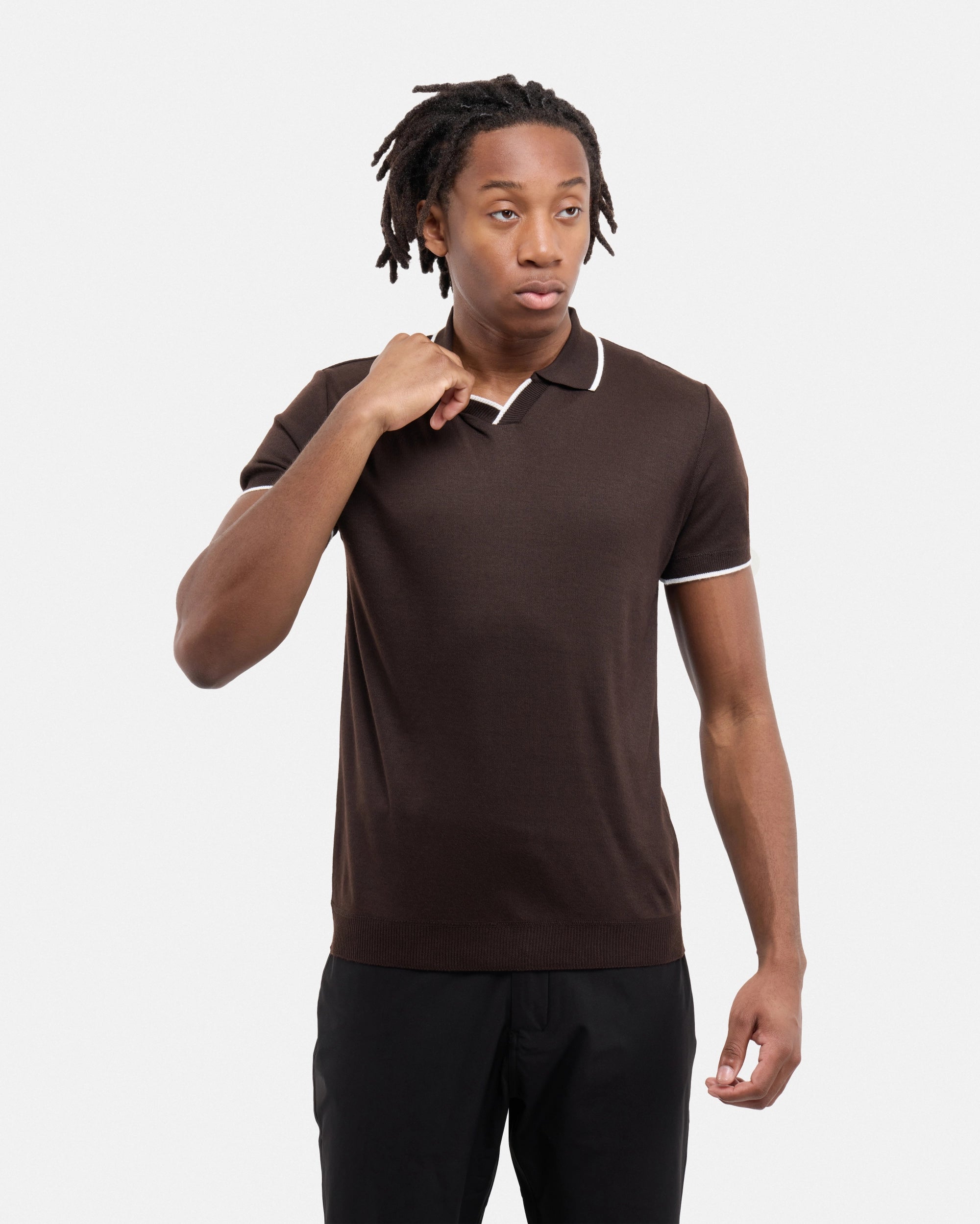 #SMW-34058 Johnny Collar Sweater Polo-thumbmail-11
