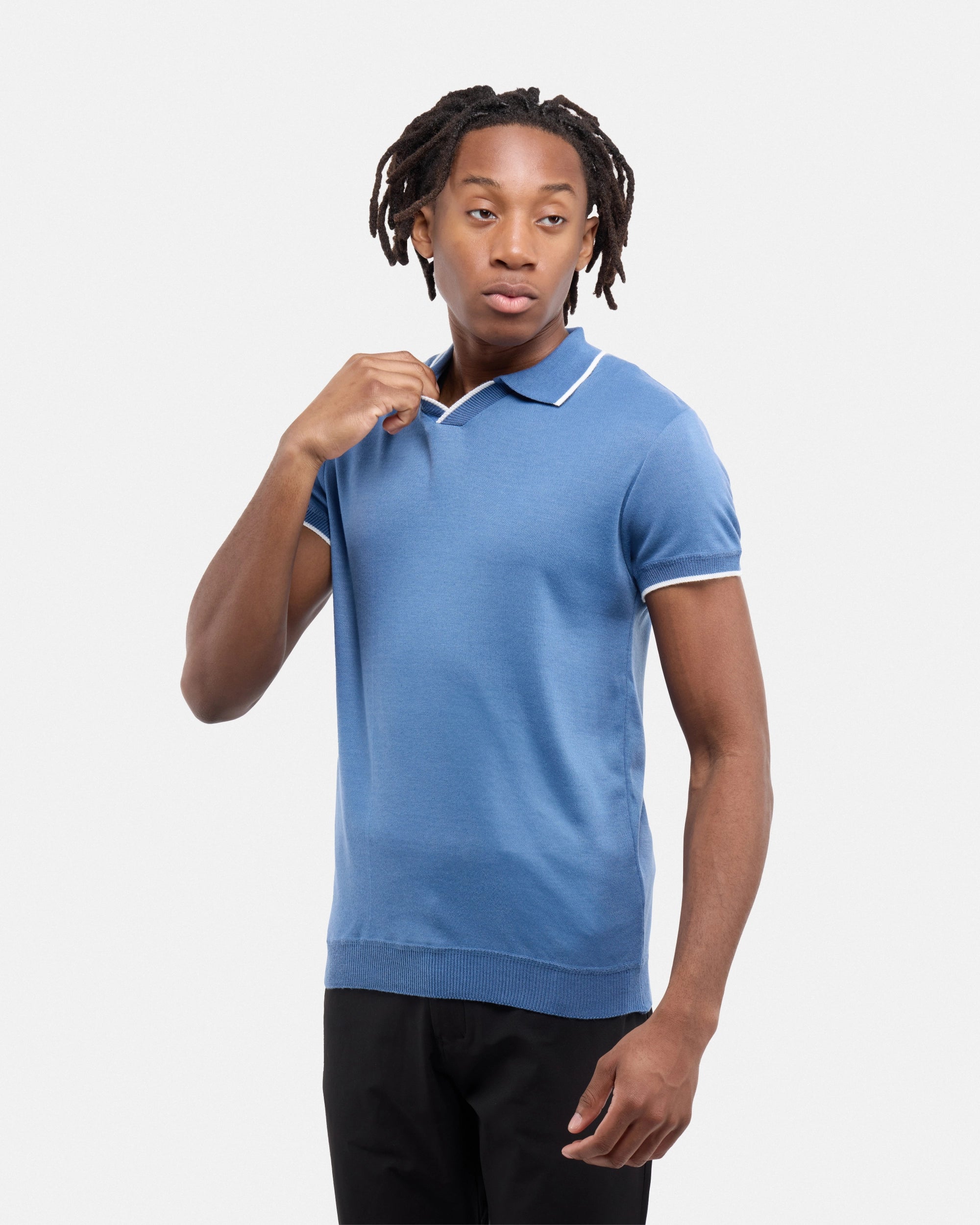 #SMW-34058 Johnny Collar Sweater Polo-thumbmail-19