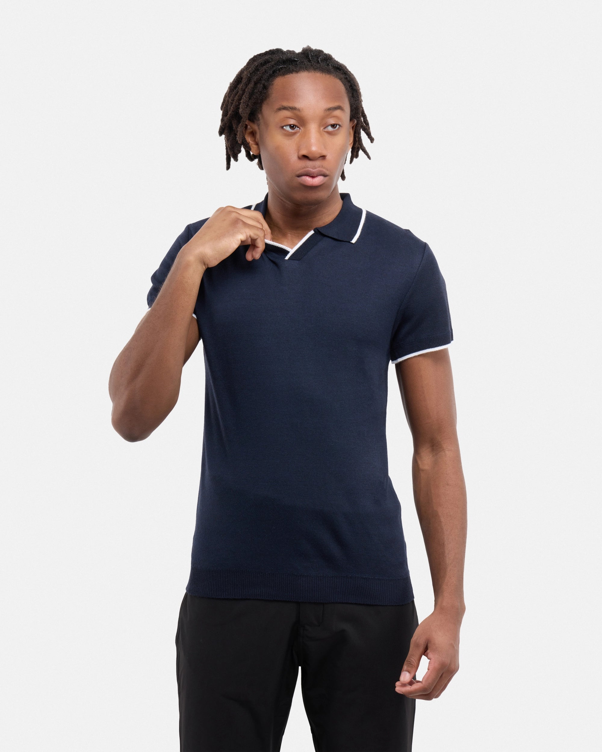 #SMW-34058 Johnny Collar Sweater Polo-thumbmail-27